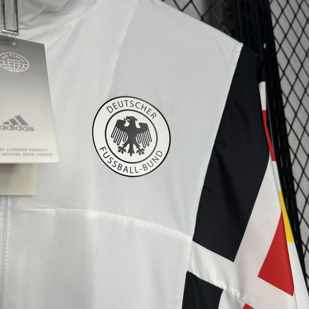 AlphaJersey-Germany 2024 White Windbreaker - Player Version