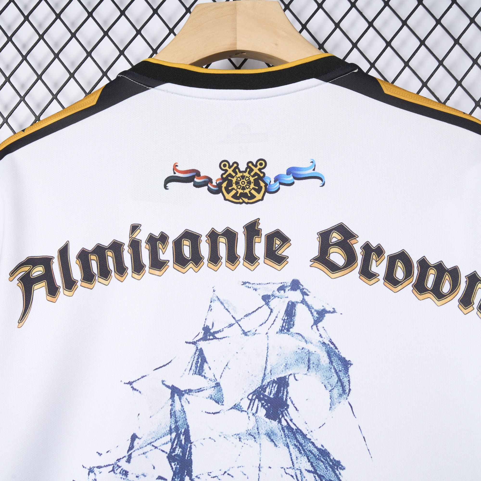 AlphaJersey-Retro Club Almirante Brown 2021 White Anniversary Jersey