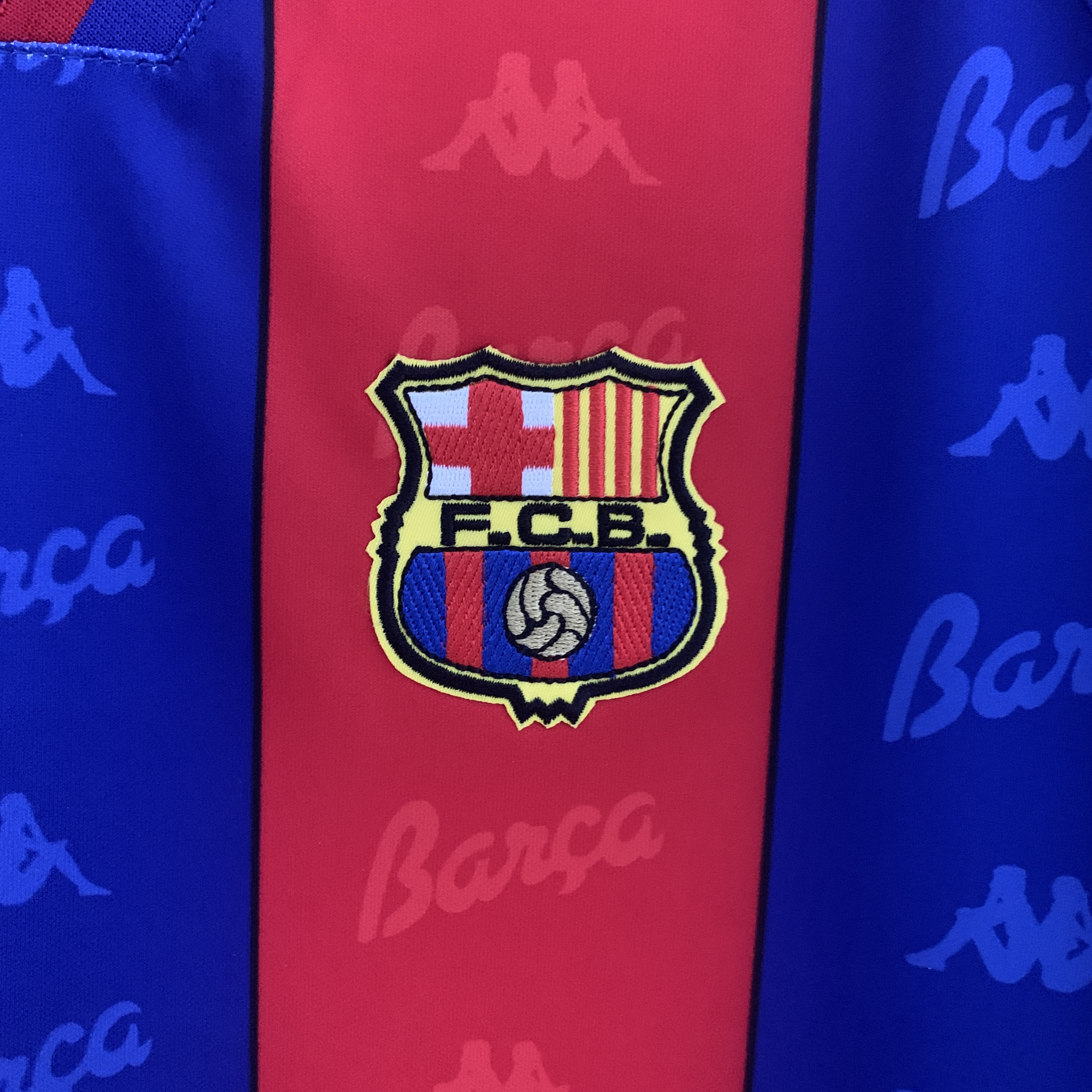 AlphaJersey-Retro Barcelona 96-97 Home Stadium Long Sleeve Jersey