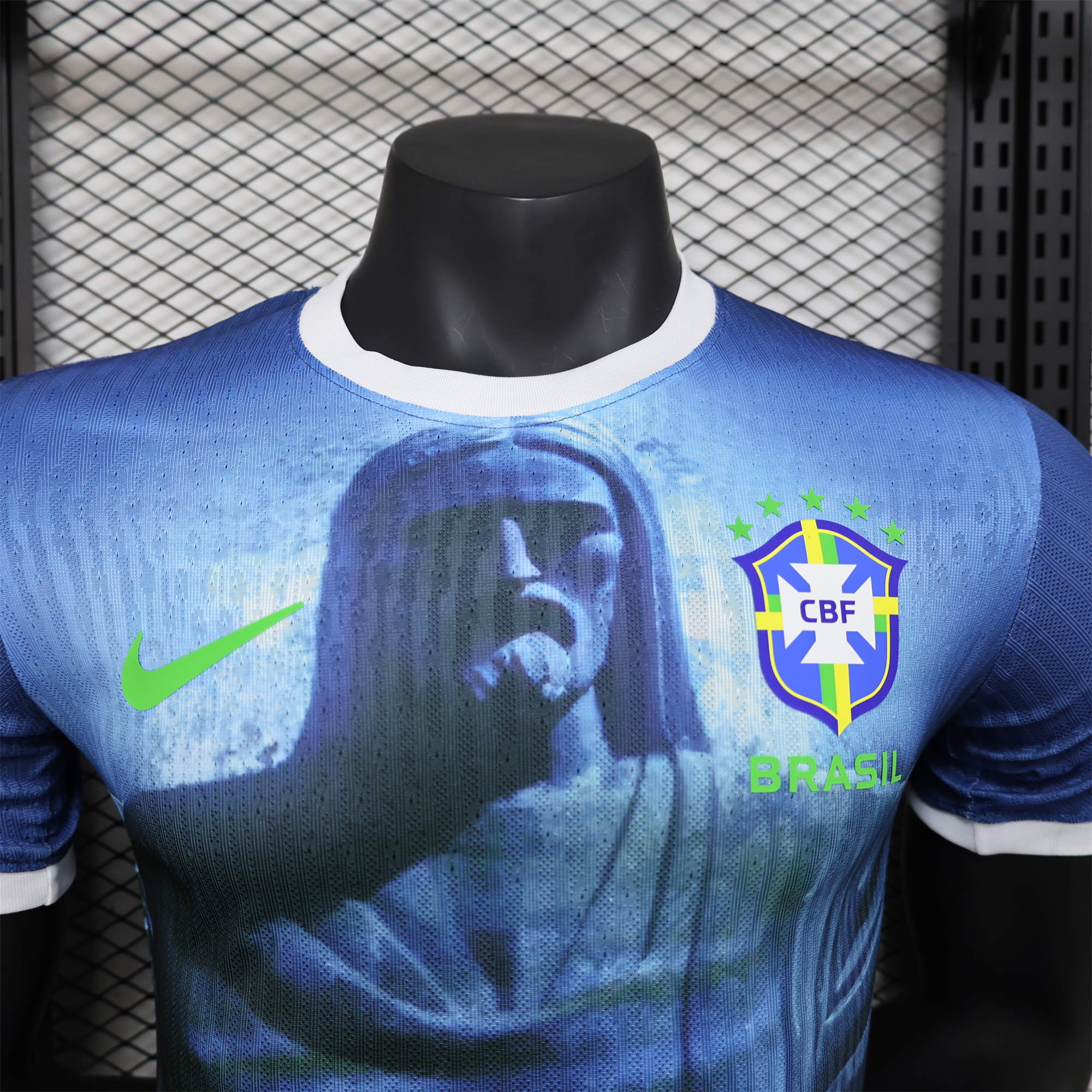 AlphaJersey-Brazil 2024 Blue Christ the Redeemer Statue Jersey - Player Version