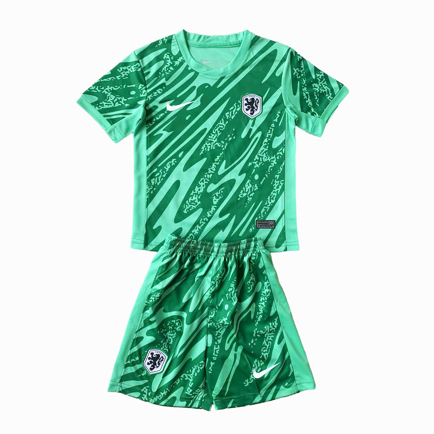 AlphaJersey-Netherlands 2024 Goalkeeper Kids Kit - Green
