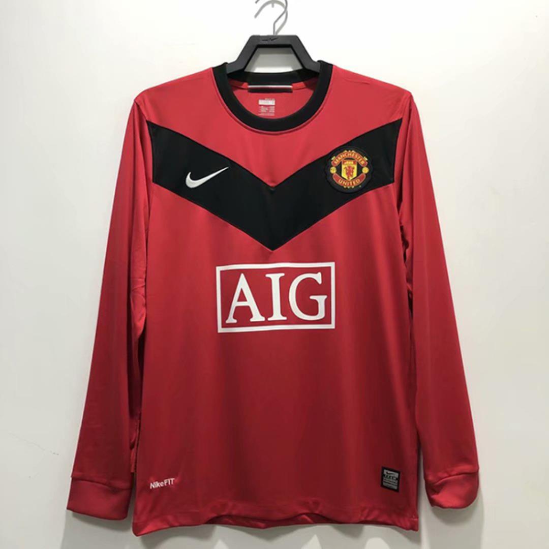 AlphaJersey-Retro Manchester United 09-10 Home Long Sleeve Jersey