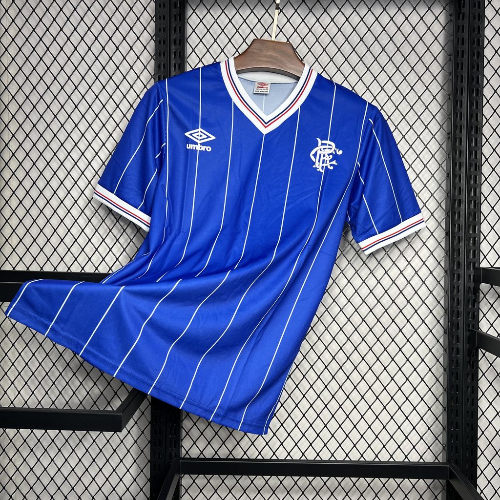 AlphaJersey-Retro Glasgow Rangers 1982-83 Home Stadium Jersey