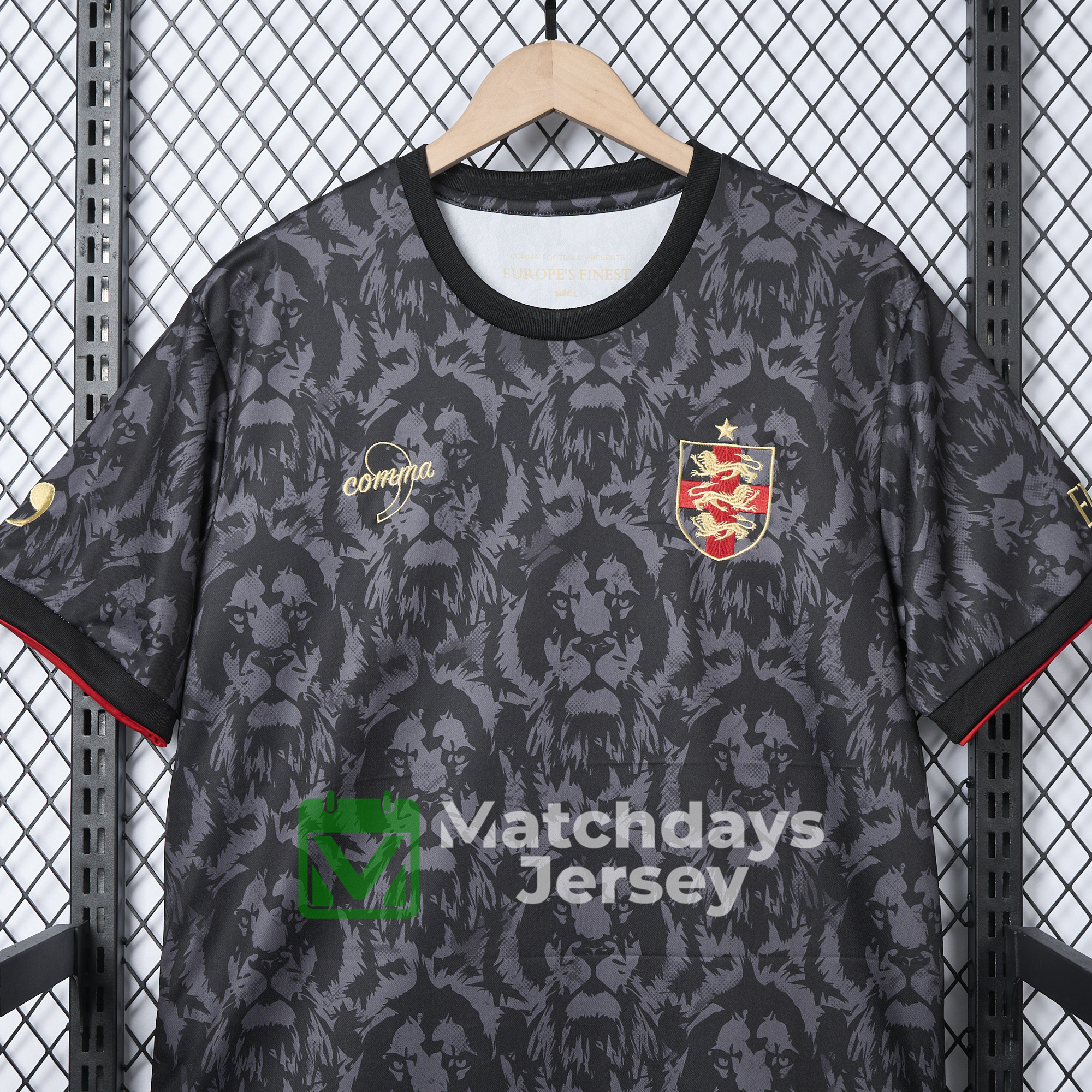 AlphaJersey-England 2024 Black The Lions Special Edition Jersey - Fans Version