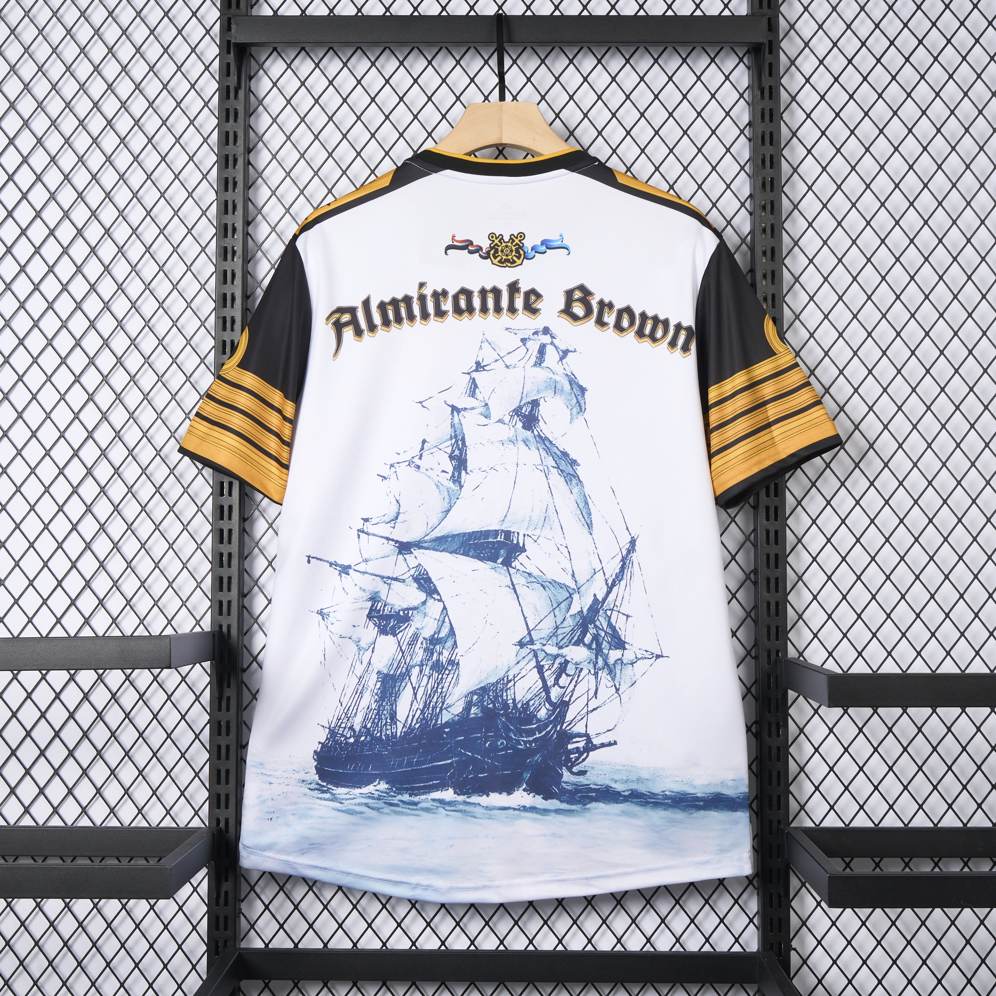 AlphaJersey-Retro Club Almirante Brown 2021 White Anniversary Jersey
