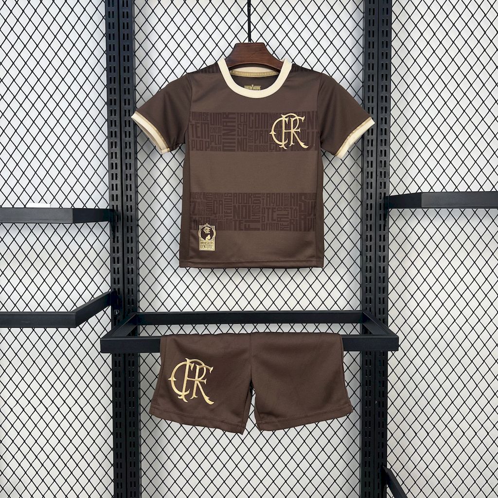 AlphaJersey-Flamengo 2024 Black November Kids Kit