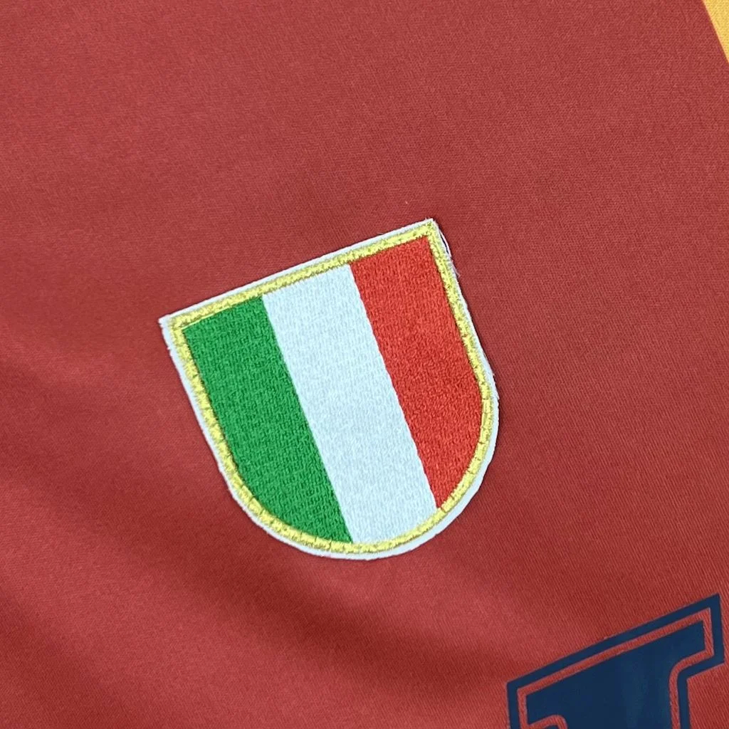 AlphaJersey-Retro Roma 2001-02 Home Long Sleeves Jersey