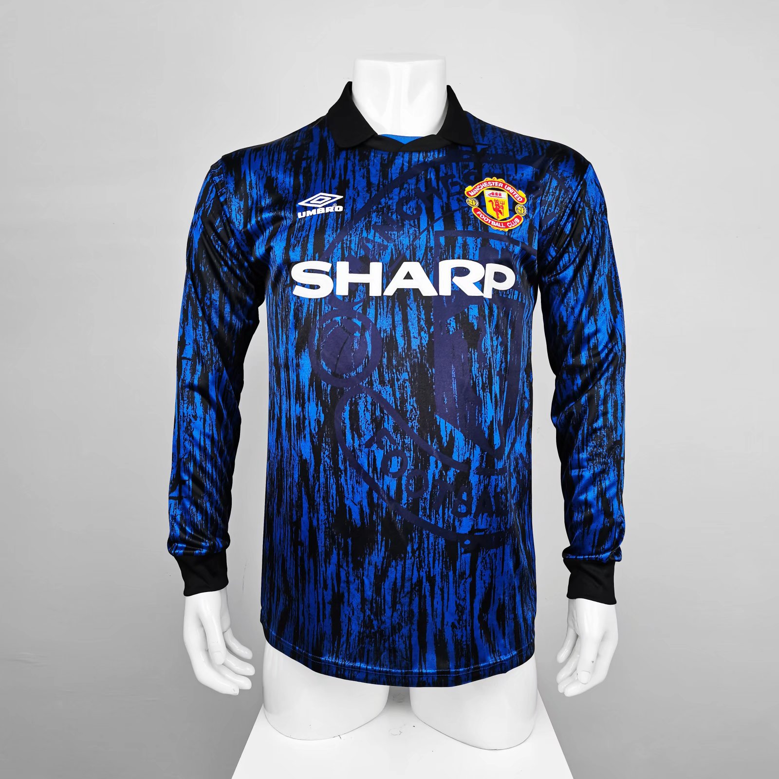 AlphaJersey-Retro Manchester United 92-94 Away Long Sleeve Jersey