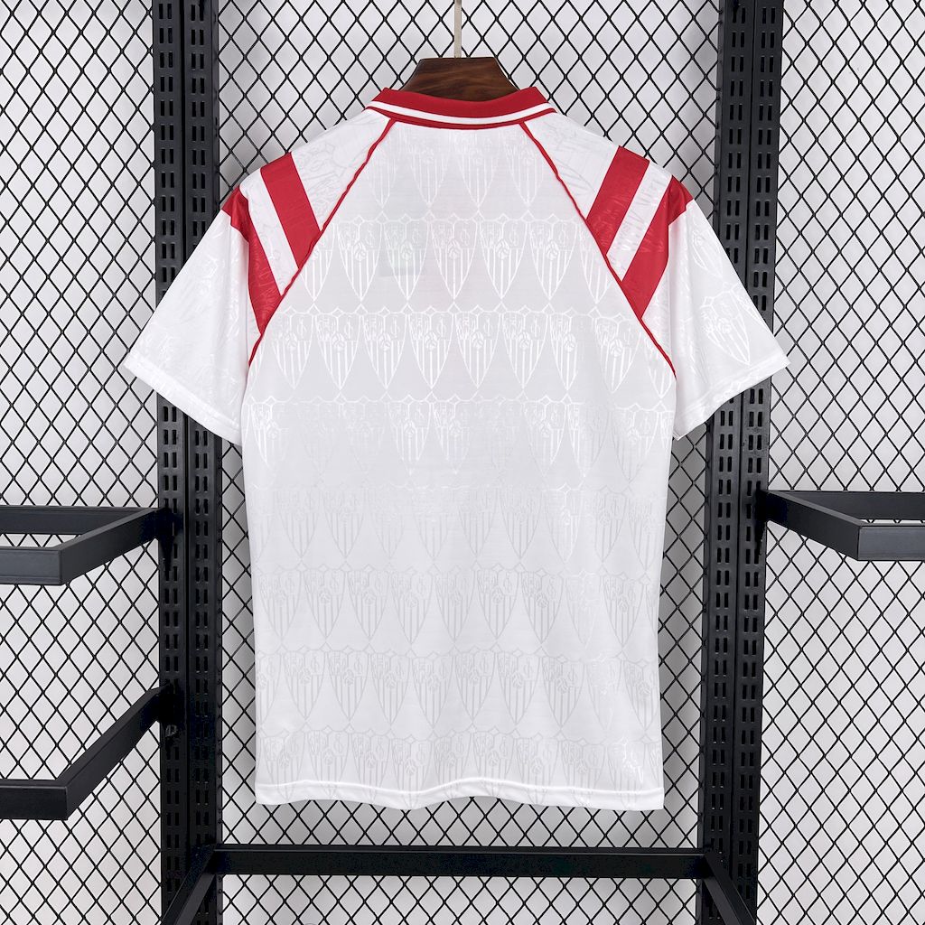 AlphaJersey-Retro Sevilla FC 1992-93 Home Jersey with Chest Sponsor