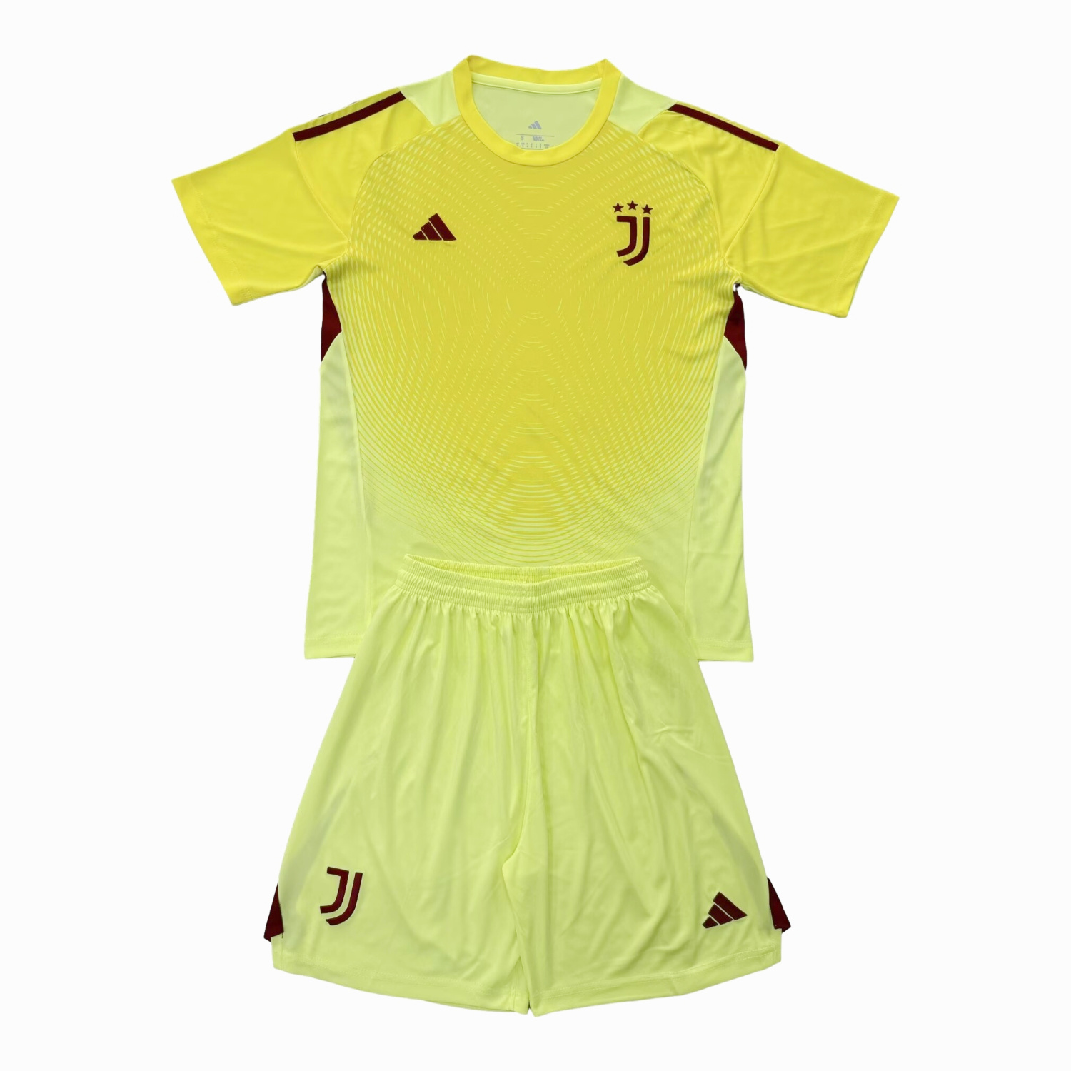AlphaJersey-Juventus 25-26 Yellow Goalkeeper Men's Adult Jersey Set - Fans Version