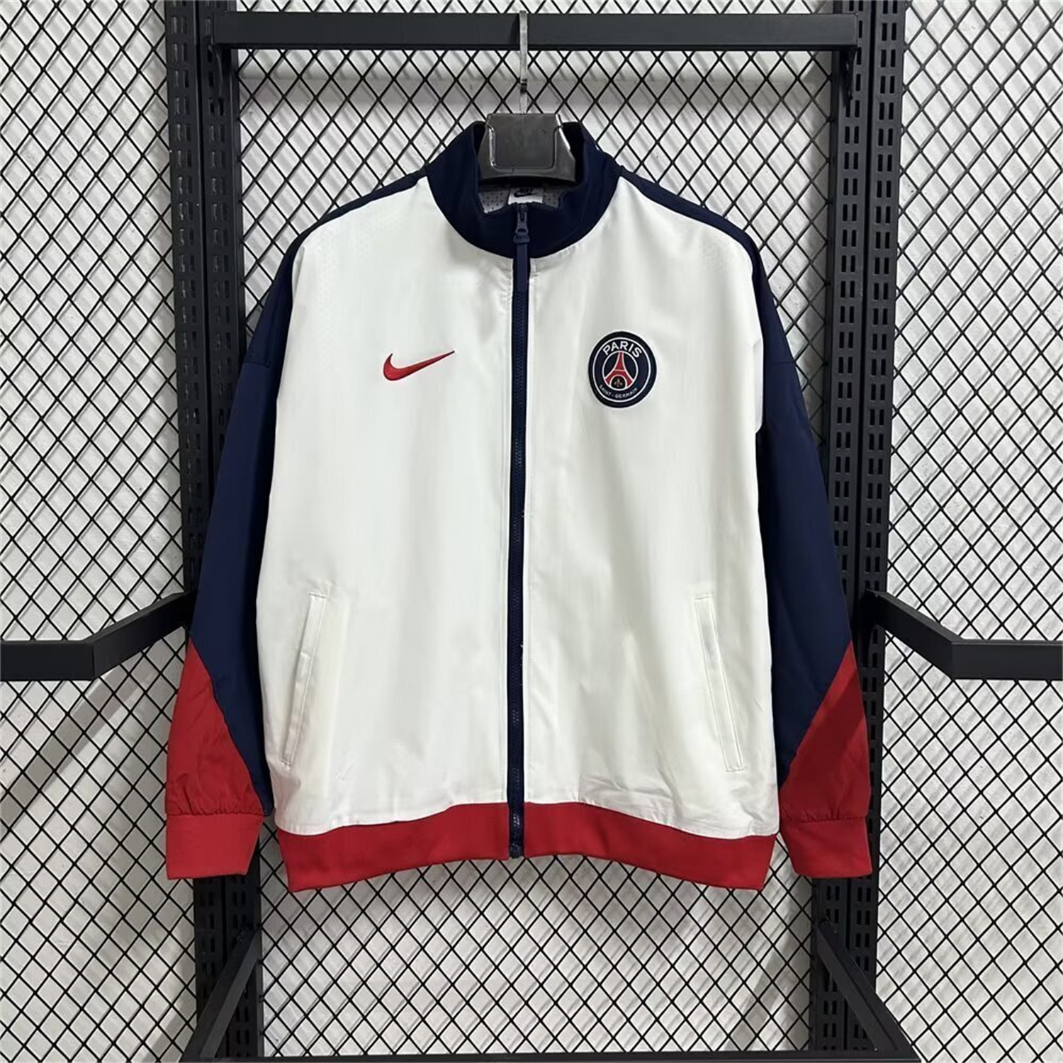 AlphaJersey-Paris Saint-Germain PSG 25-26 Windbreaker Jacket - White