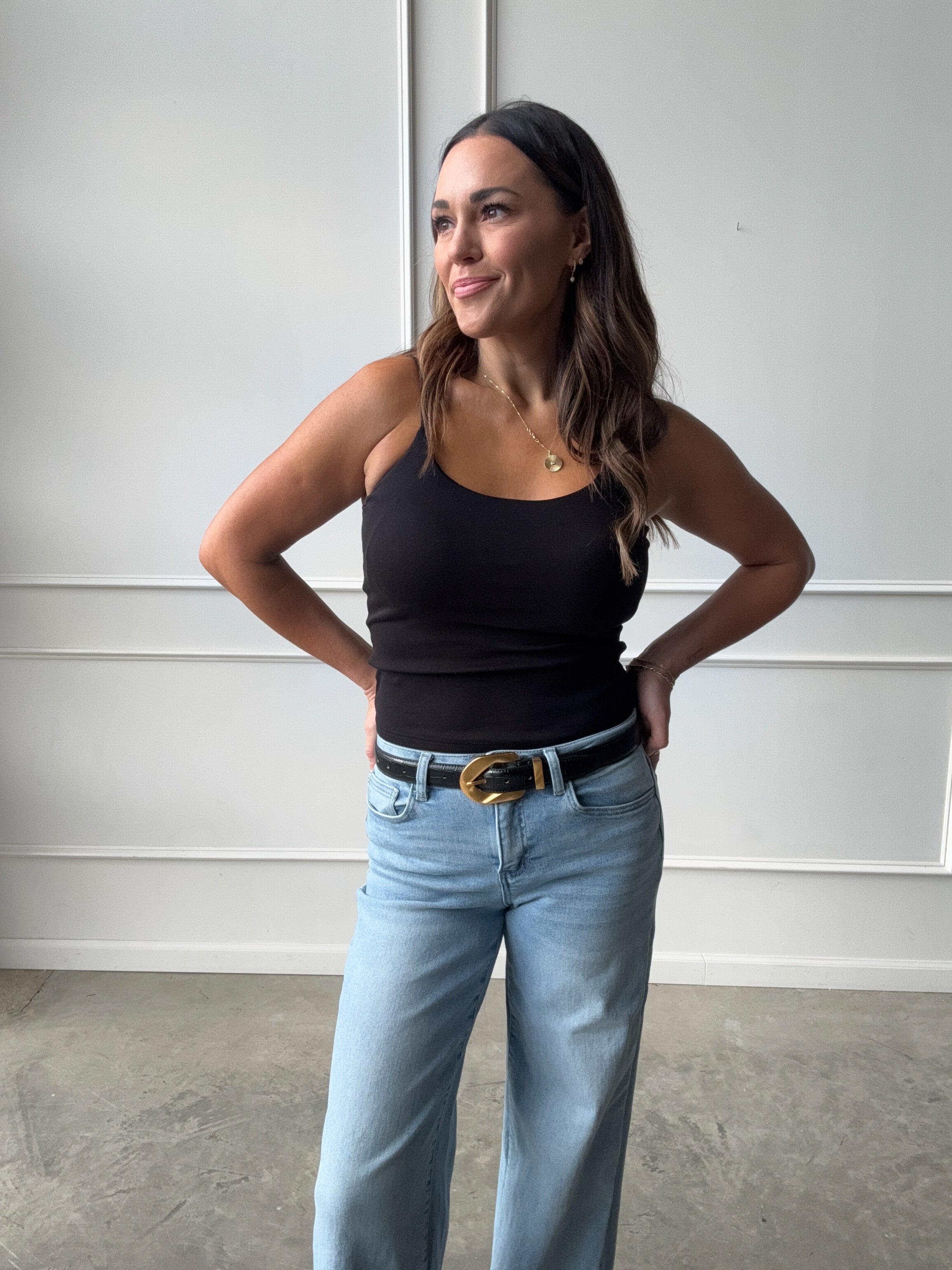 Black Cami with Built-In Bra | Elegant Women's Fashion by coolavocek