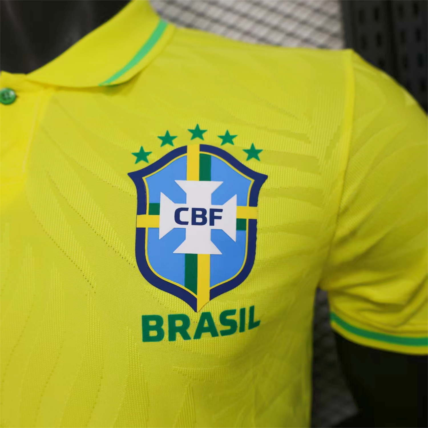 AlphaJersey-Brazil 25-26 Fern Yellow Polo Jersey - Player Version