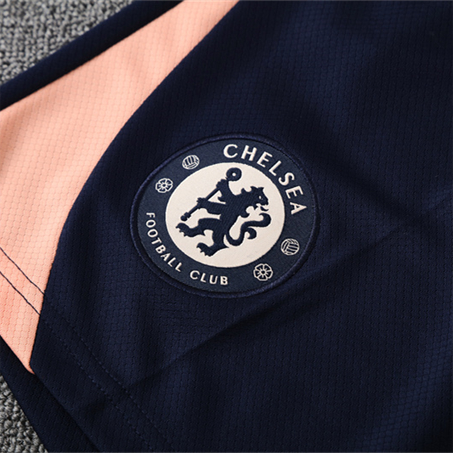 AlphaJersey-C.H.E.L.S.E.A 25-26 Kids Short-Sleeve Training Set - Pink top & Blue Shorts