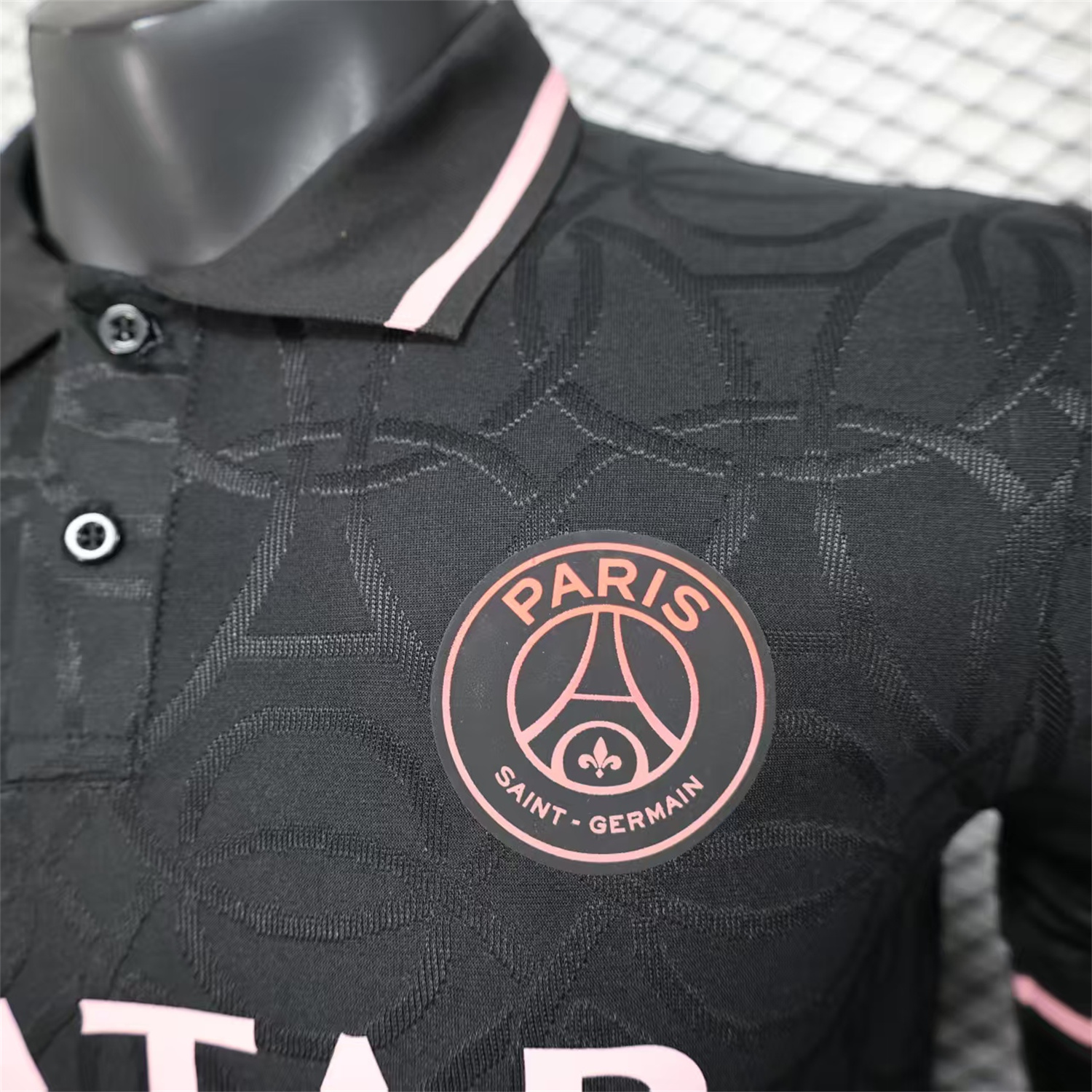 AlphaJersey-Paris Saint-Germain PSG 25-26 JD Black Special Jersey with Red Badge - Player Version