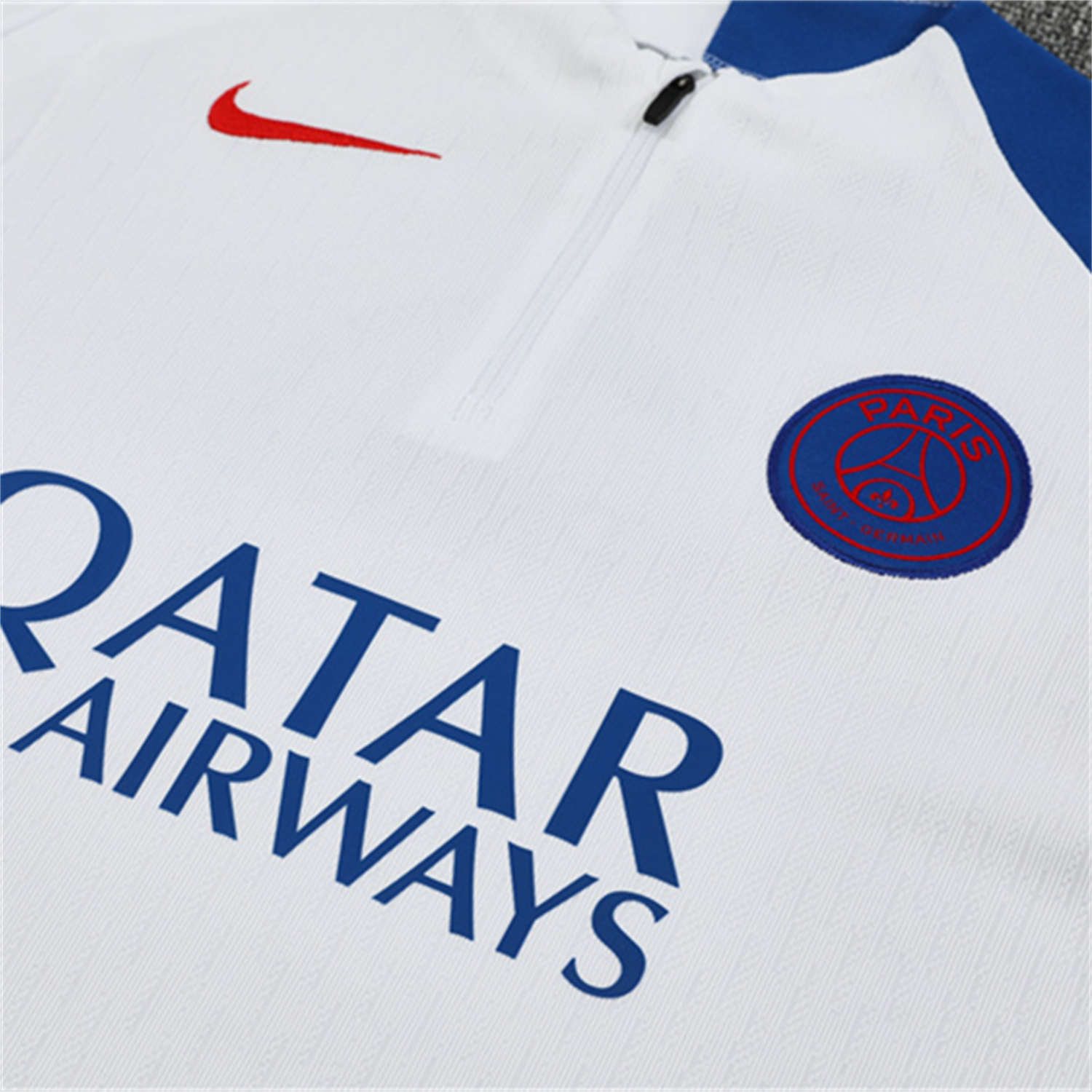 AlphaJersey-Paris Saint-Germain PSG 25-26 Kids Long Sleeve Training Set - Player Version - White Top and Black Pants