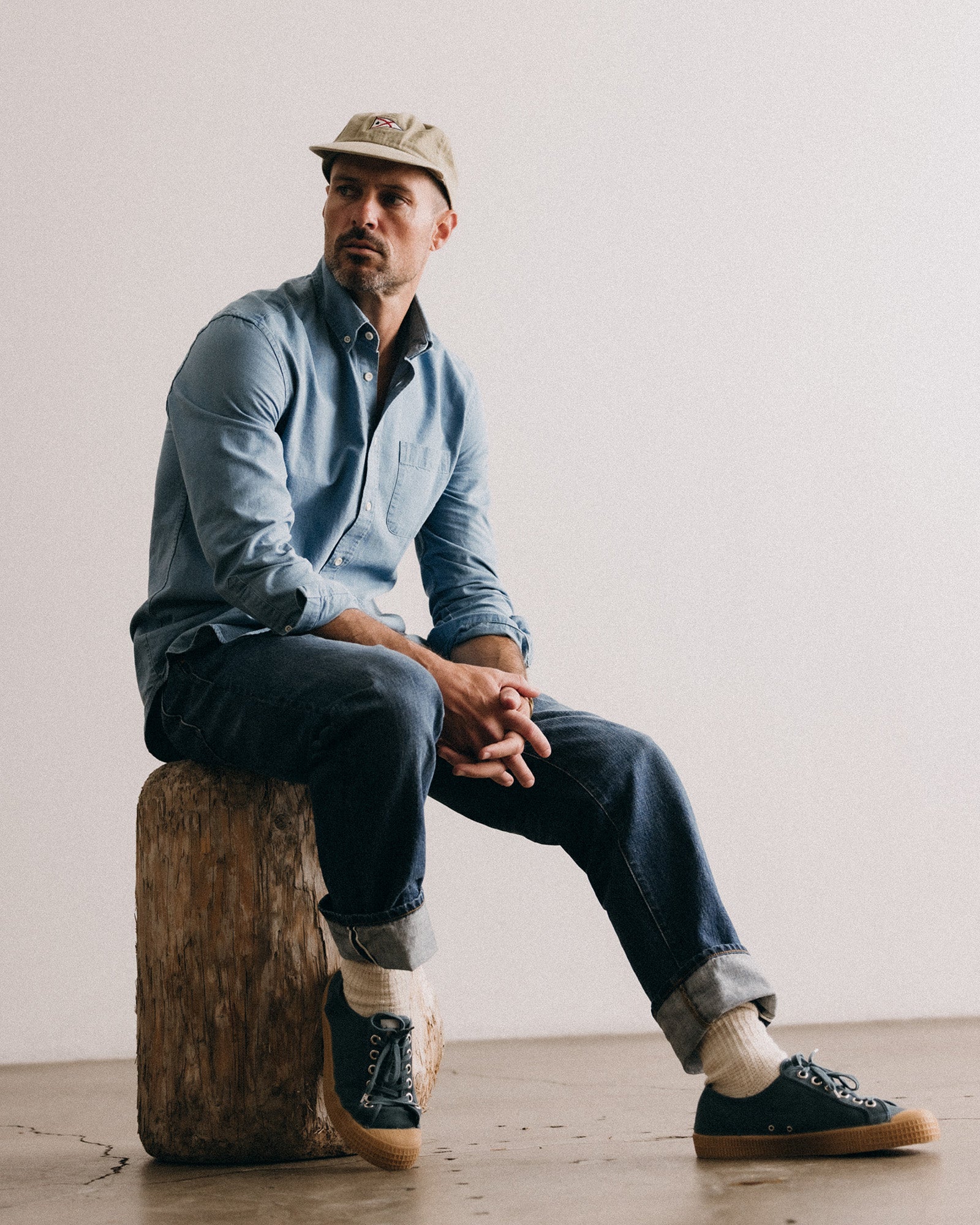 The Jack in Washed Indigo Oxford | Modern Menswear by yycbvcnbmmnbm