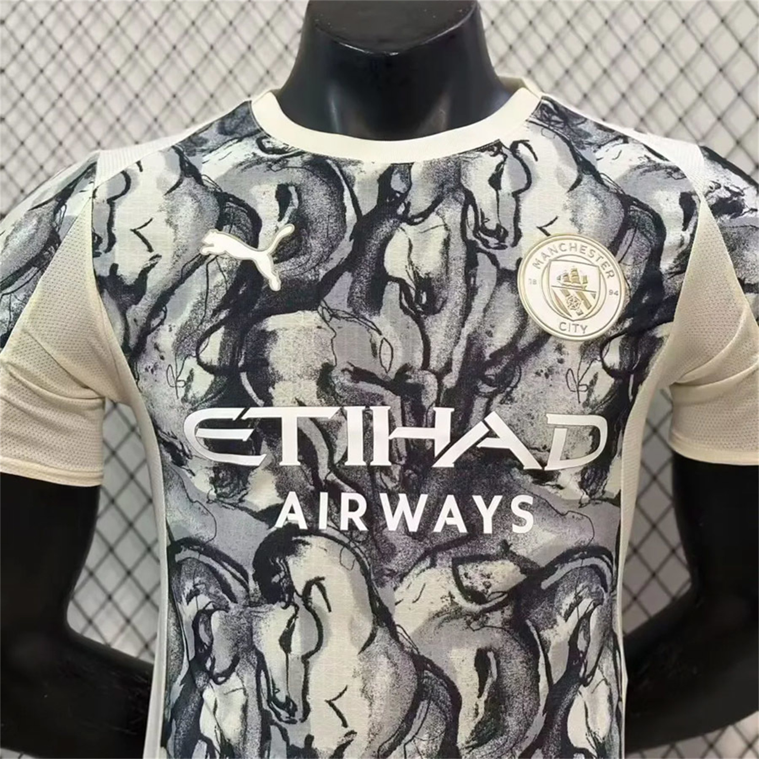 AlphaJersey-Manchester City 25-26 Year of the Horse Ink Painting Special Jersey - Player Version