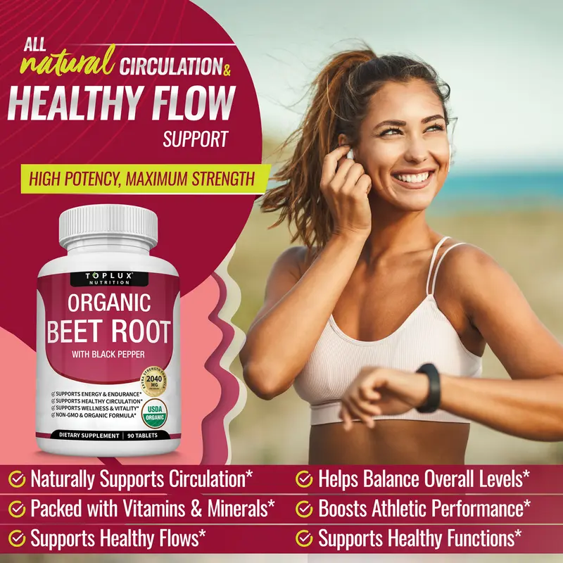 Toplux Organic Beet Root Tablets