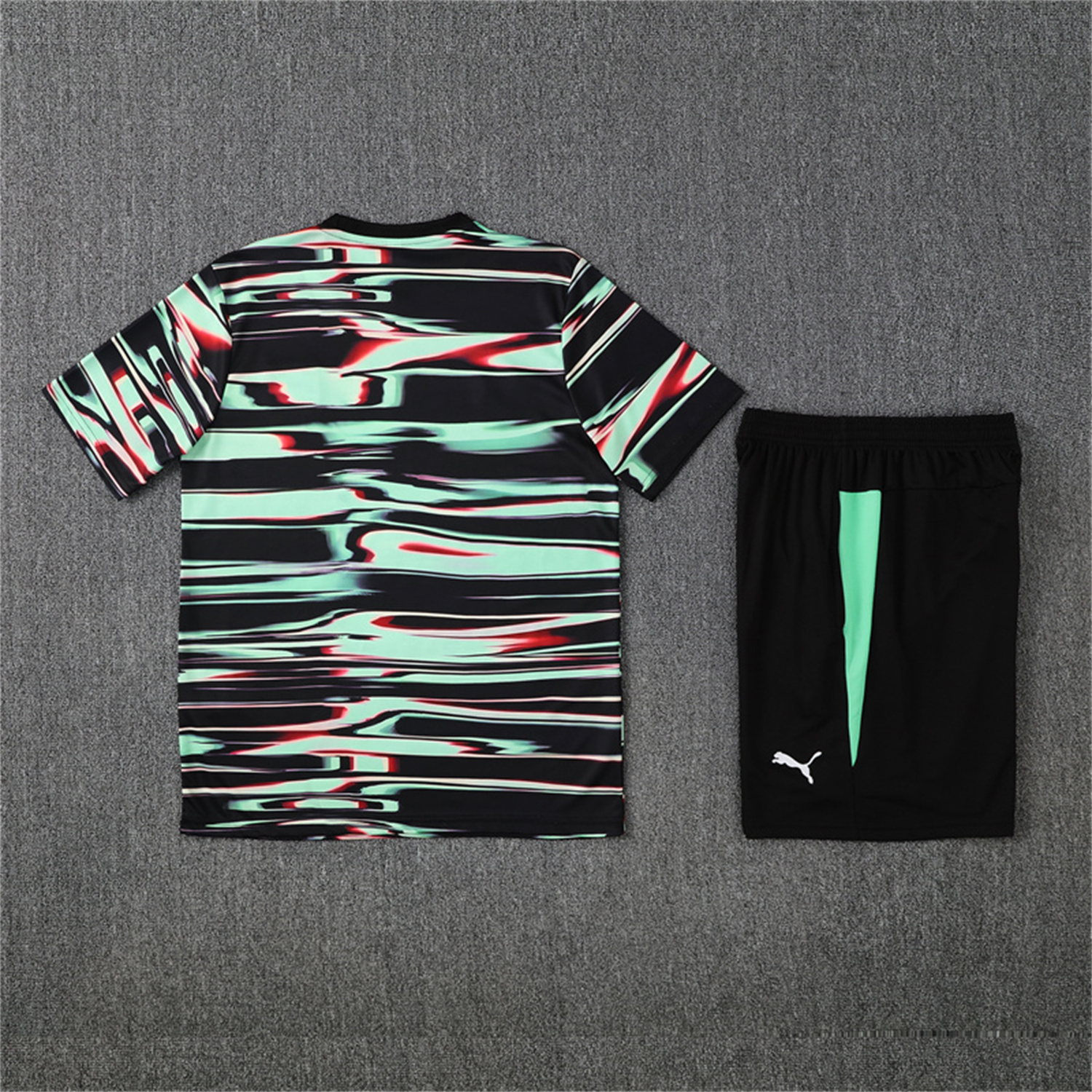 AlphaJersey-Portugal 25-26 Kids Short-Sleeve Training Set - Camouflage top & Black Shorts