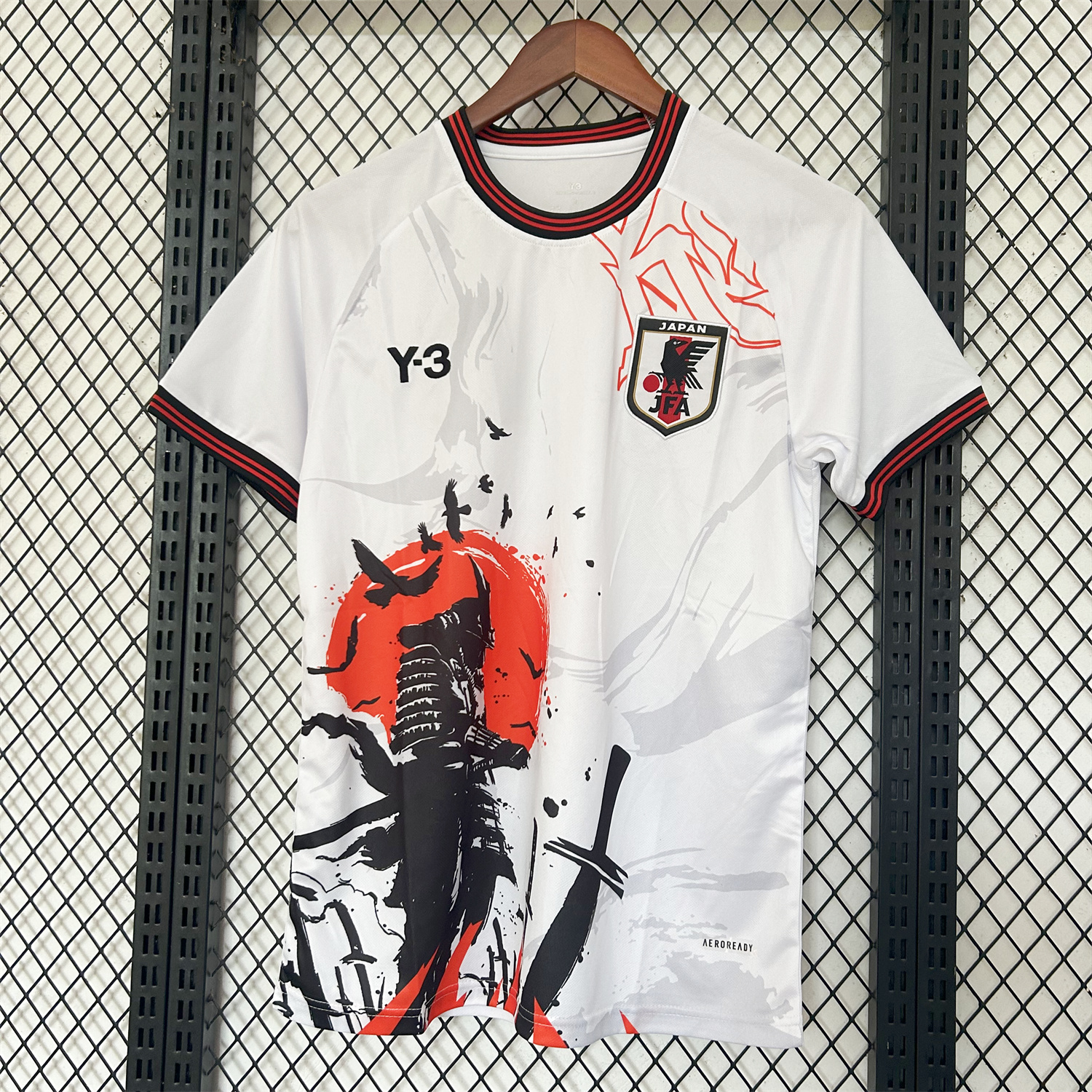 AlphaJersey-Japan 25-26 Y-3 Sunset Warrior and Crow White Special Jersey - Fans Version