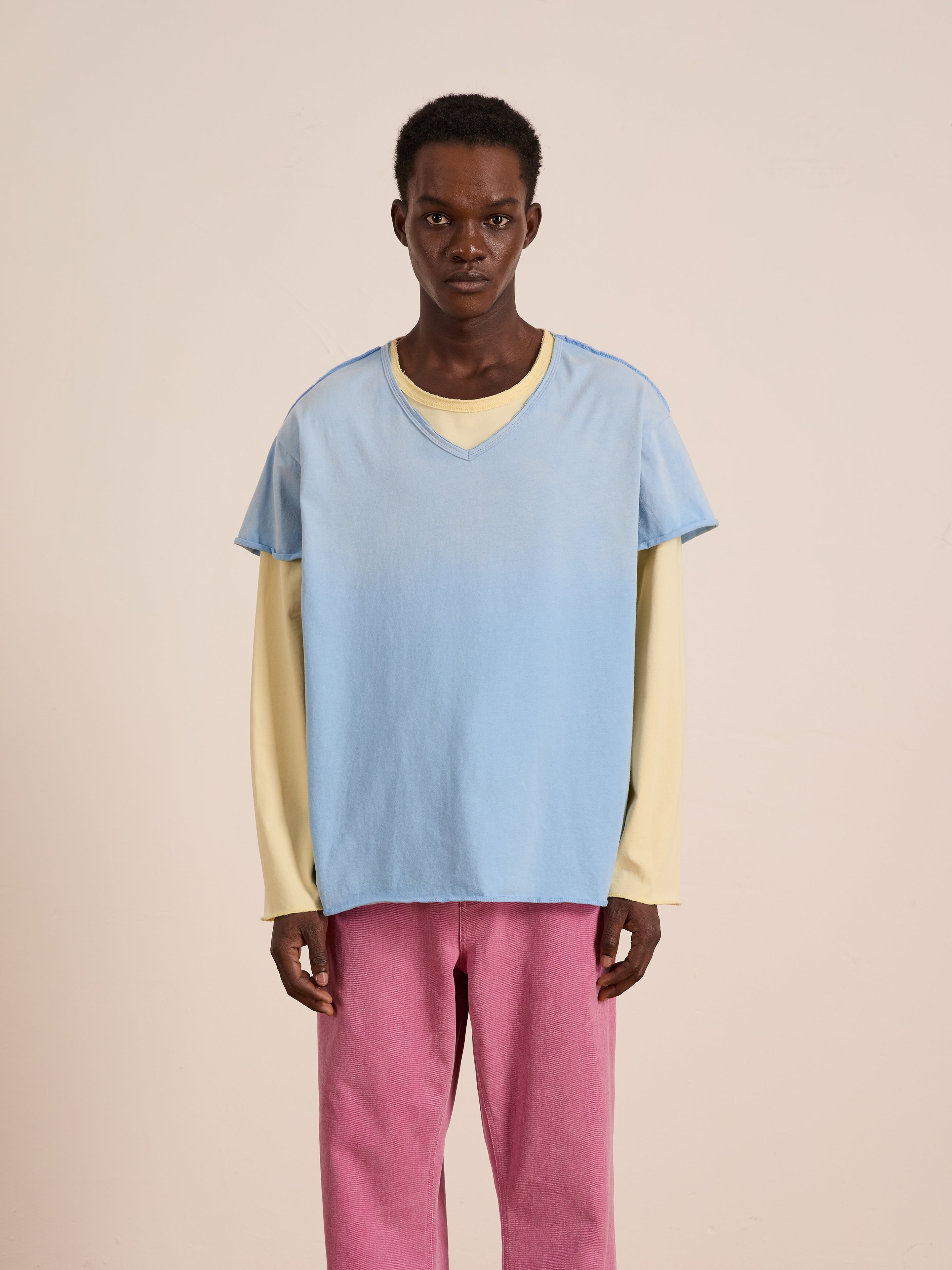 Double Layer LS Tee | Modern Menswear by yycbvcnbmmnbm