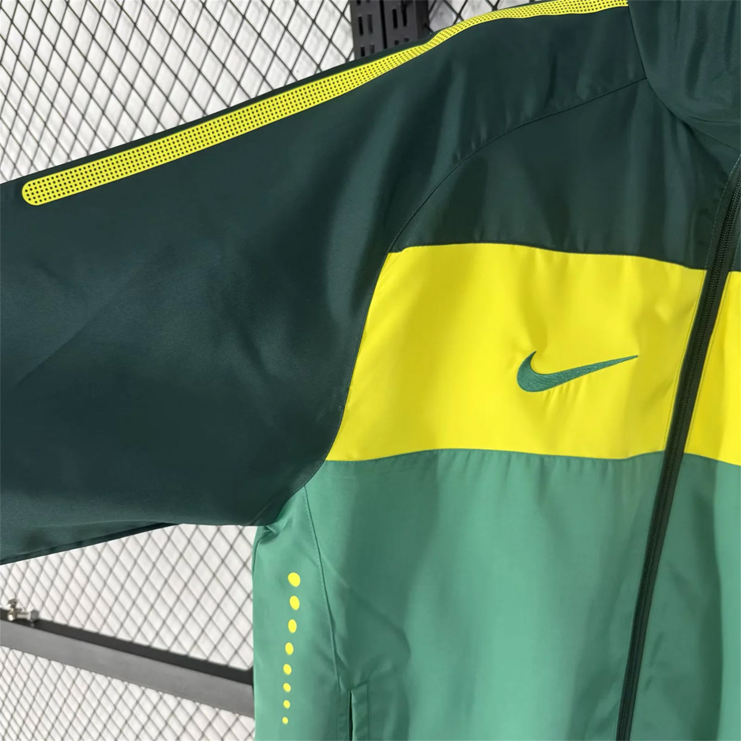 AlphaJersey-Brazil 2026 Windbreaker Jacket - Green And Yellow