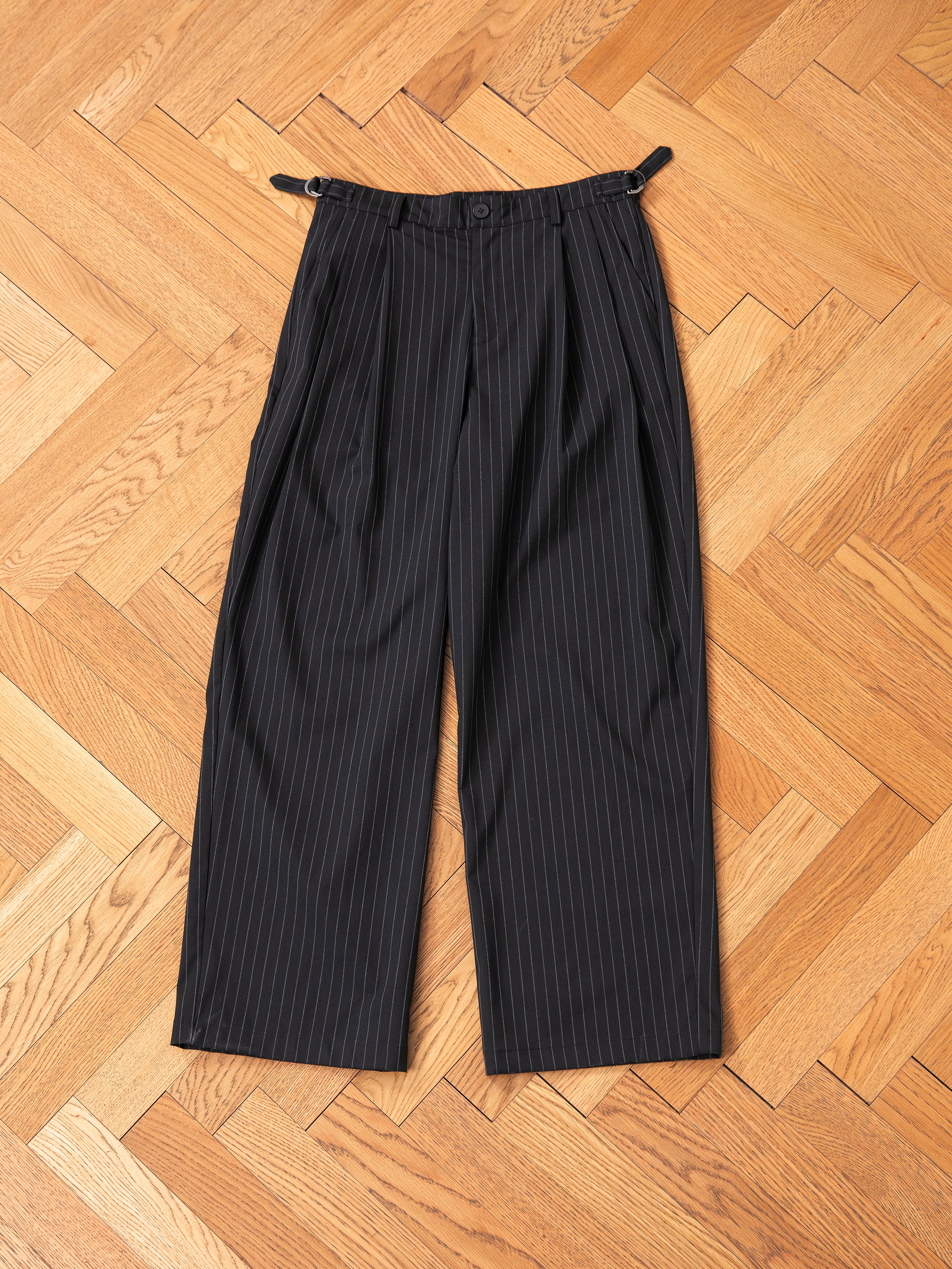 Pinstripe Pleated Trousers | Modern Menswear by yycbvcnbmmnbm