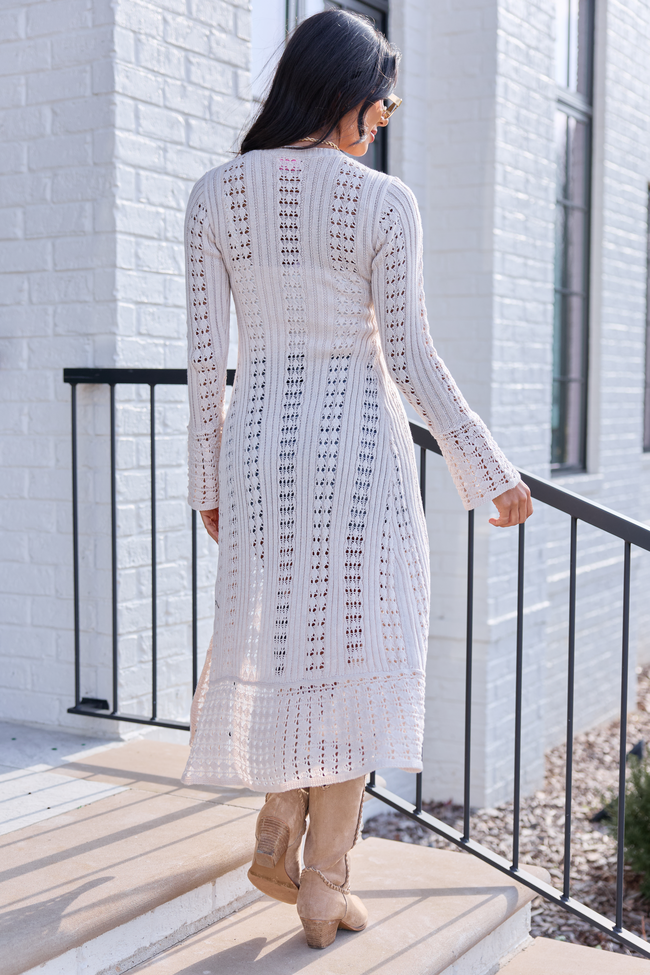 Harlie Cream Duster Cardigan | Elegant Women's Fashion by coolavocek