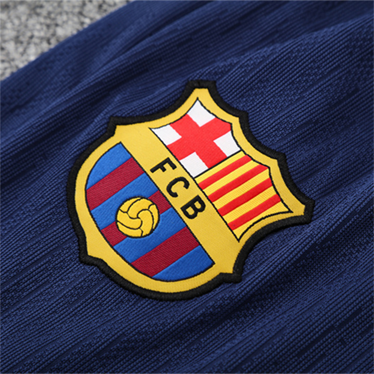 AlphaJersey-Barcelona 25-26 Kids Long Sleeve Training Set - Purple Top & Deep Blue Pants