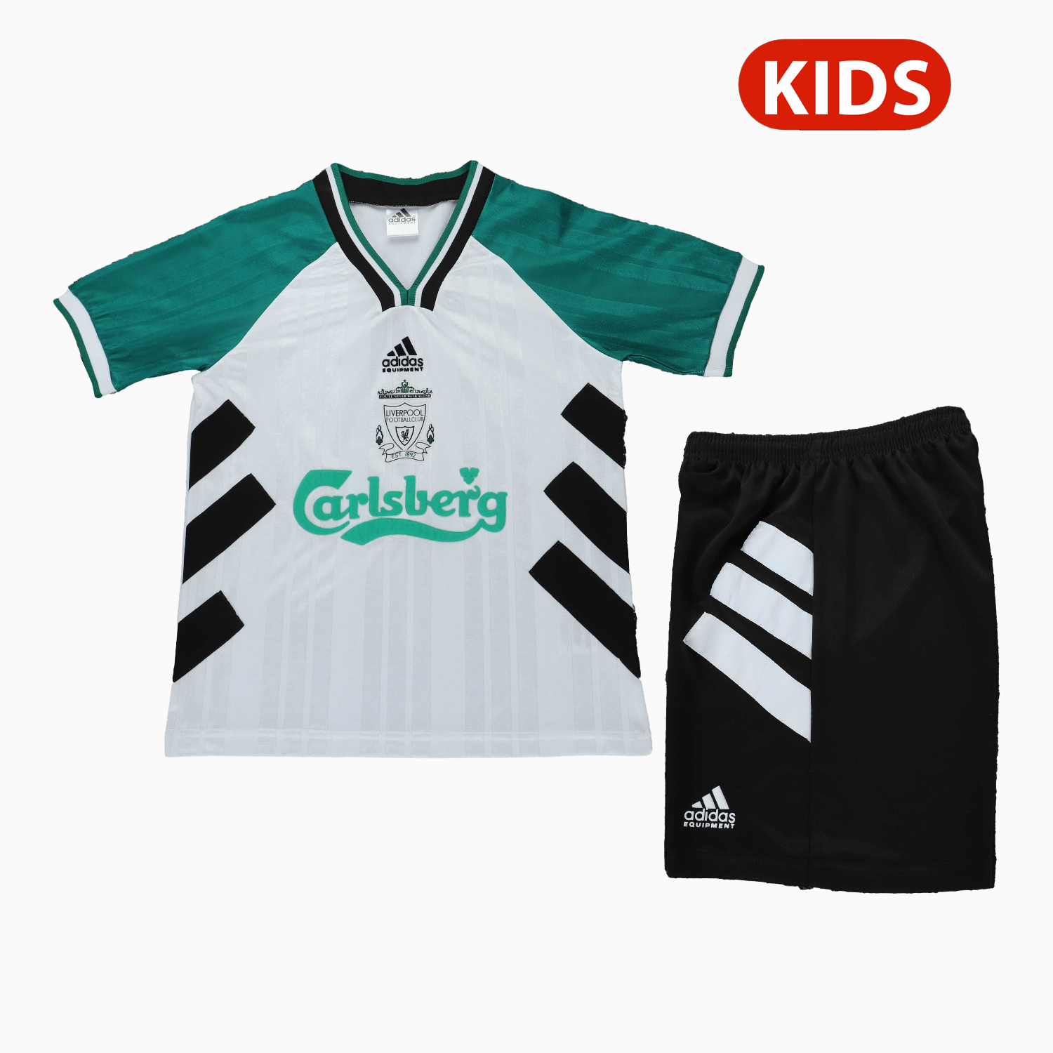AlphaJersey-Retro Liver.pool 1993-95 Away Kids Kit