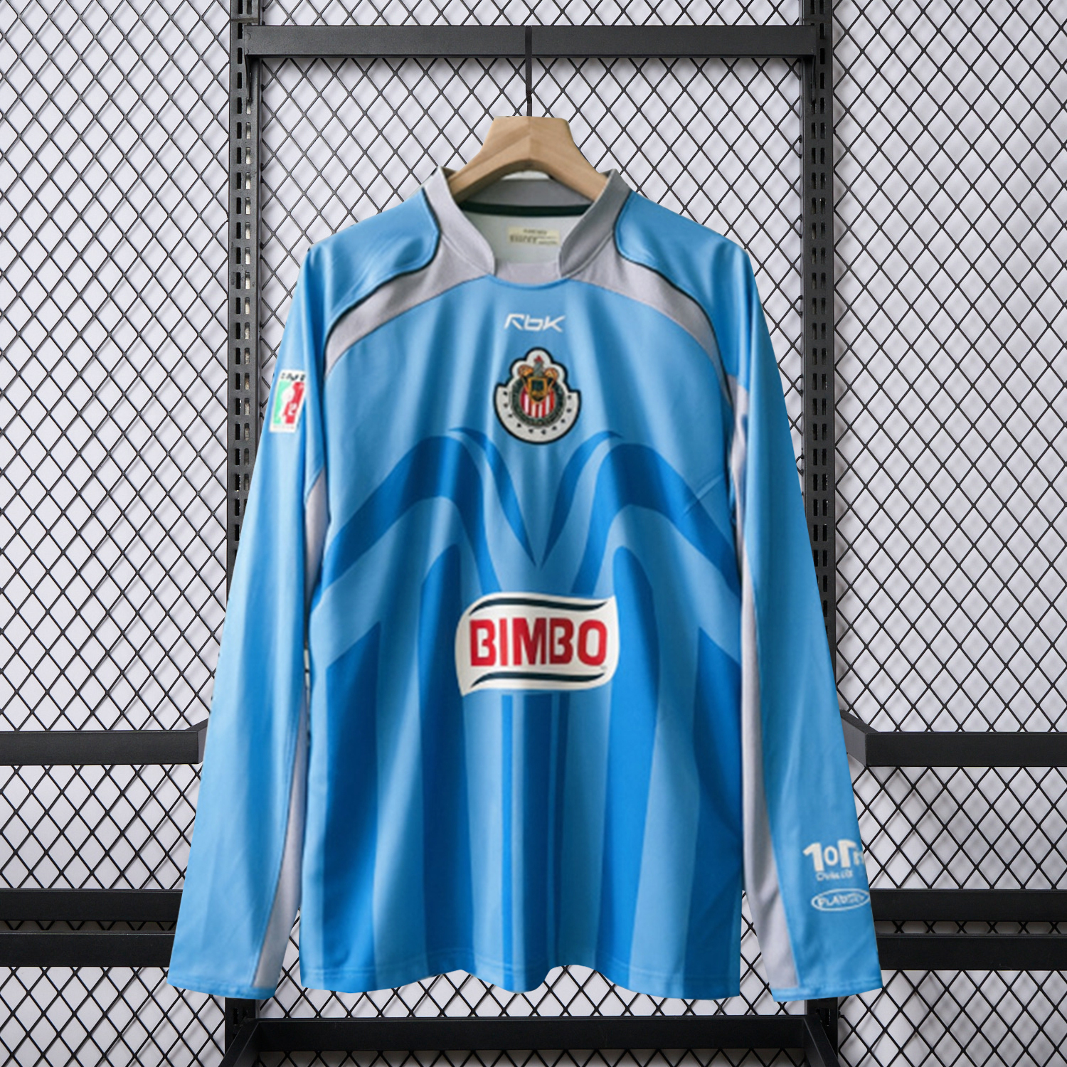 AlphaJersey-Retro Chivas de Guadalajara 2006-07 Blue Goalkeeper Long Sleeves Jersey
