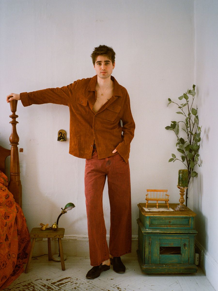 Suede Leather Camp Shirt | Modern Menswear by yycbvcnbmmnbm