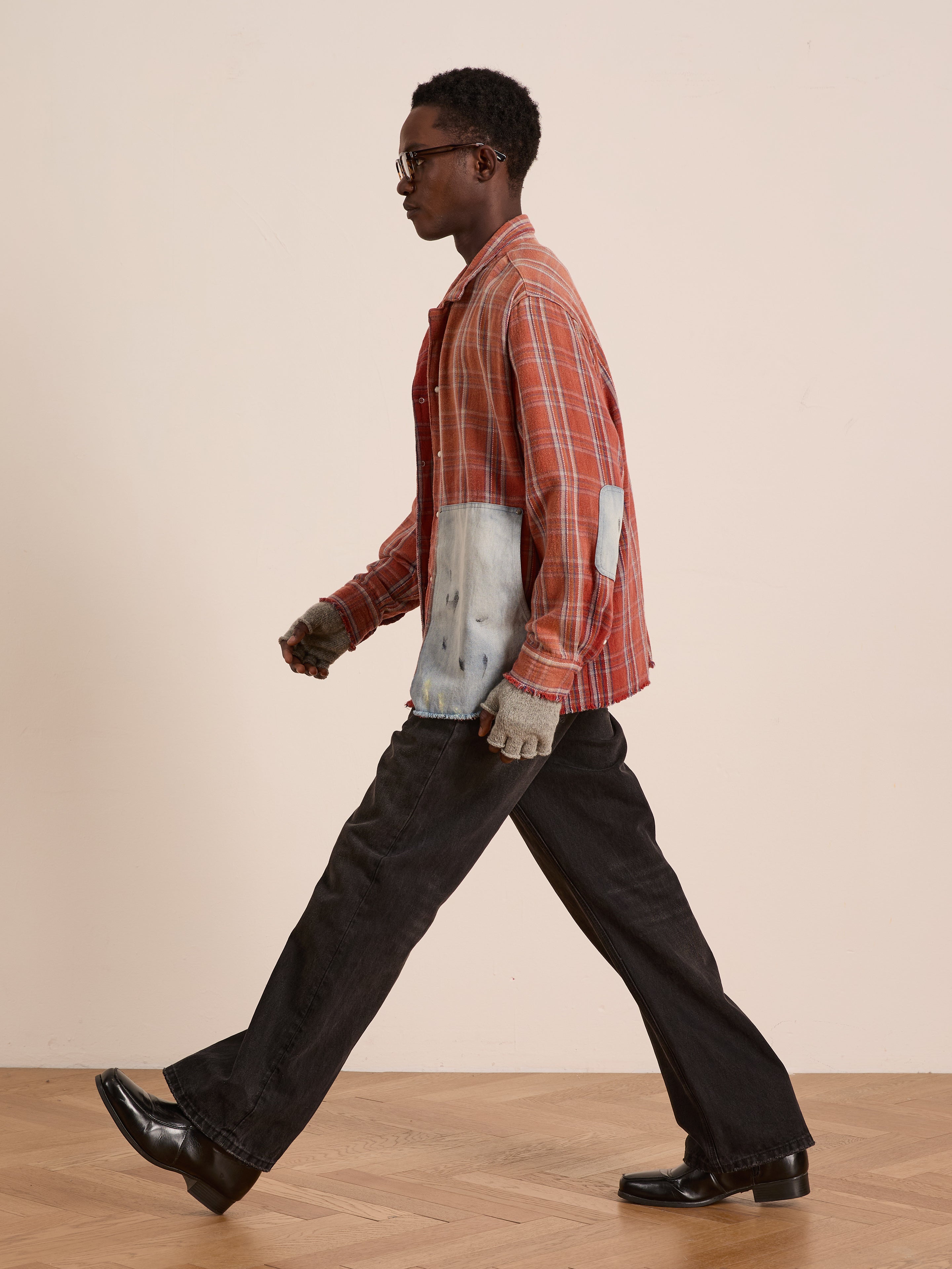 Plaid Denim Shirt | Modern Menswear by yycbvcnbmmnbm