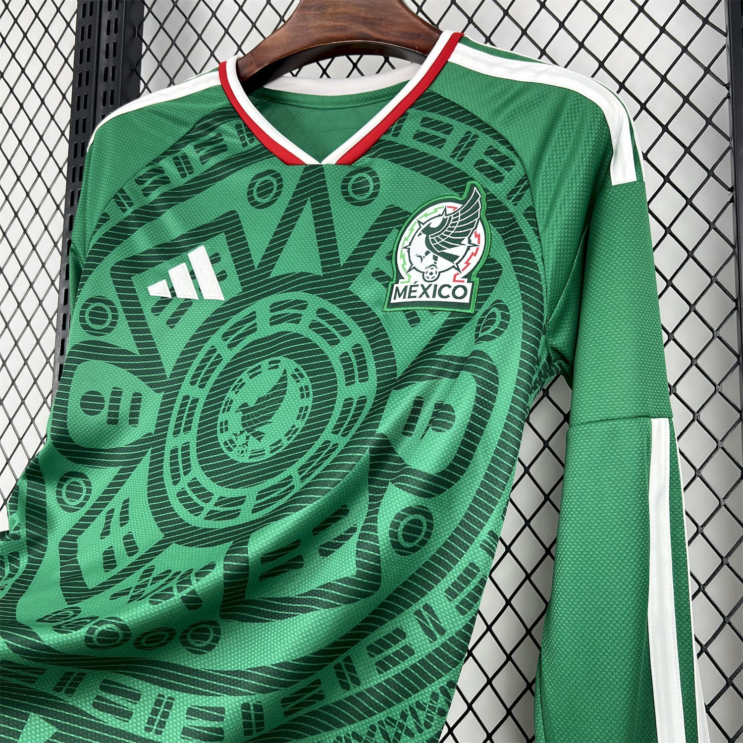 AlphaJersey-Mexico 2026 Home Long Sleeves Jersey - Fans Version