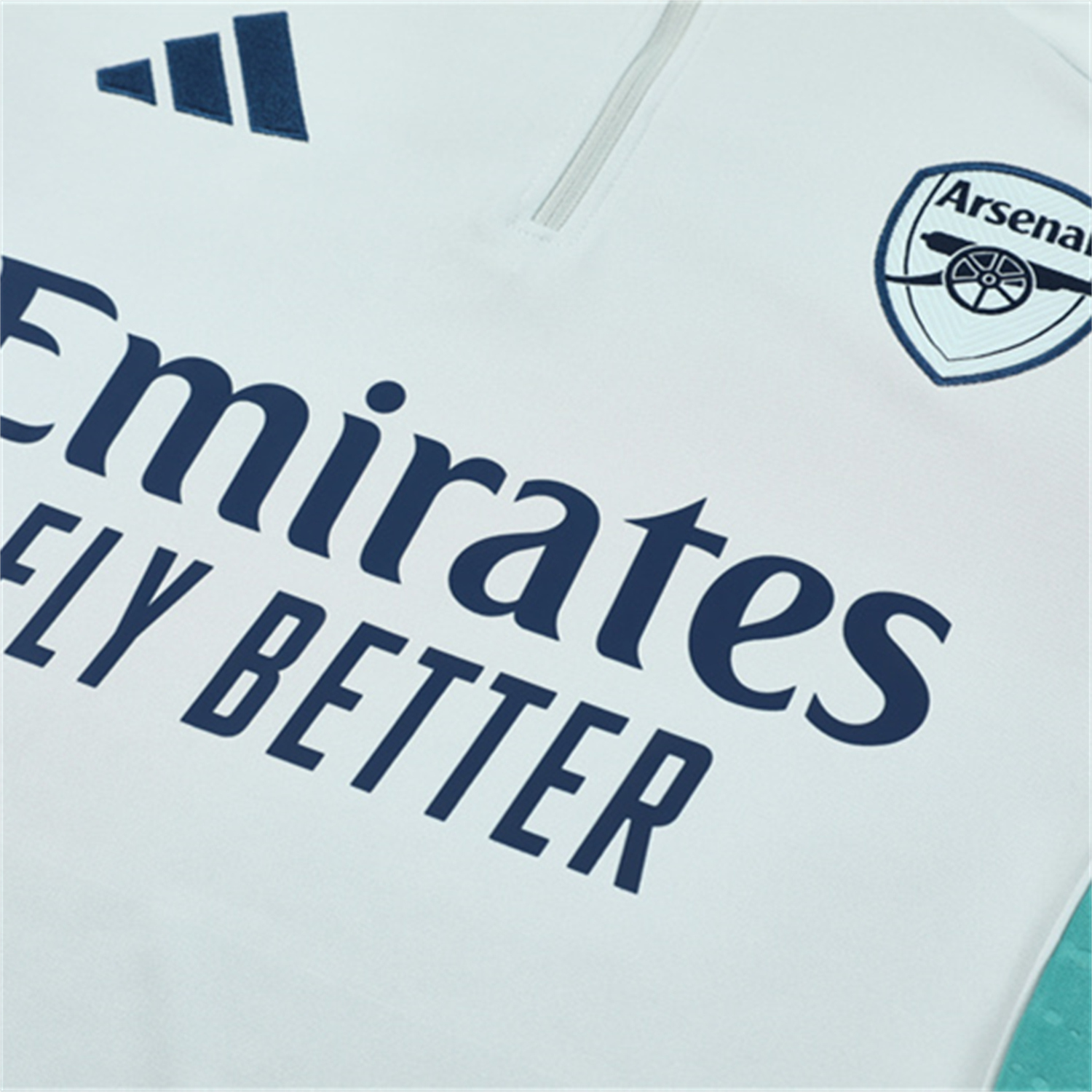 AlphaJersey-Arsenal 25-26 Long Sleeves Training Set - Light Grey Top & Blue Pants