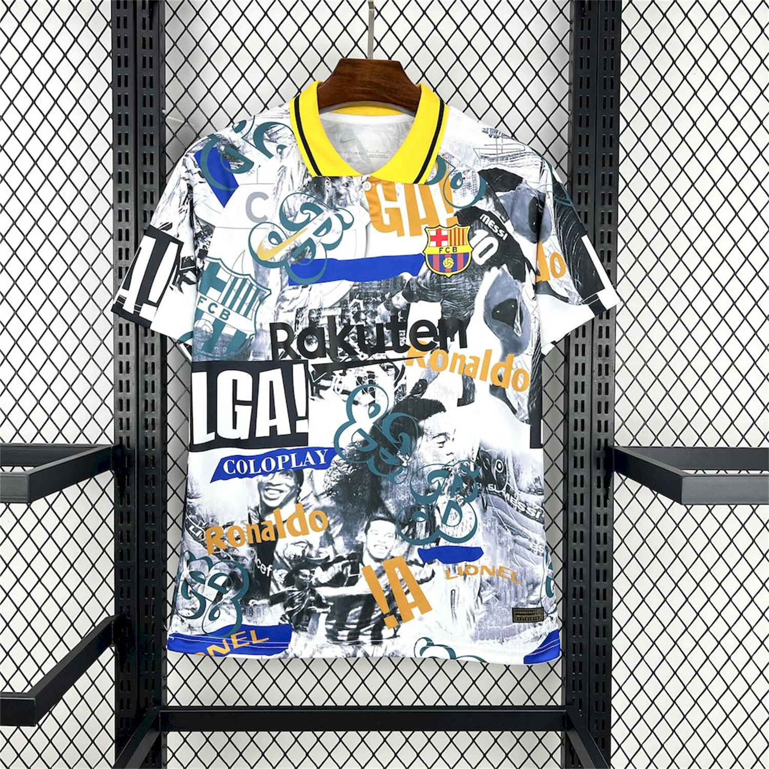 AlphaJersey-Barcelona 25-26 Ronaldo & Messi White Special Jersey - Fans Version