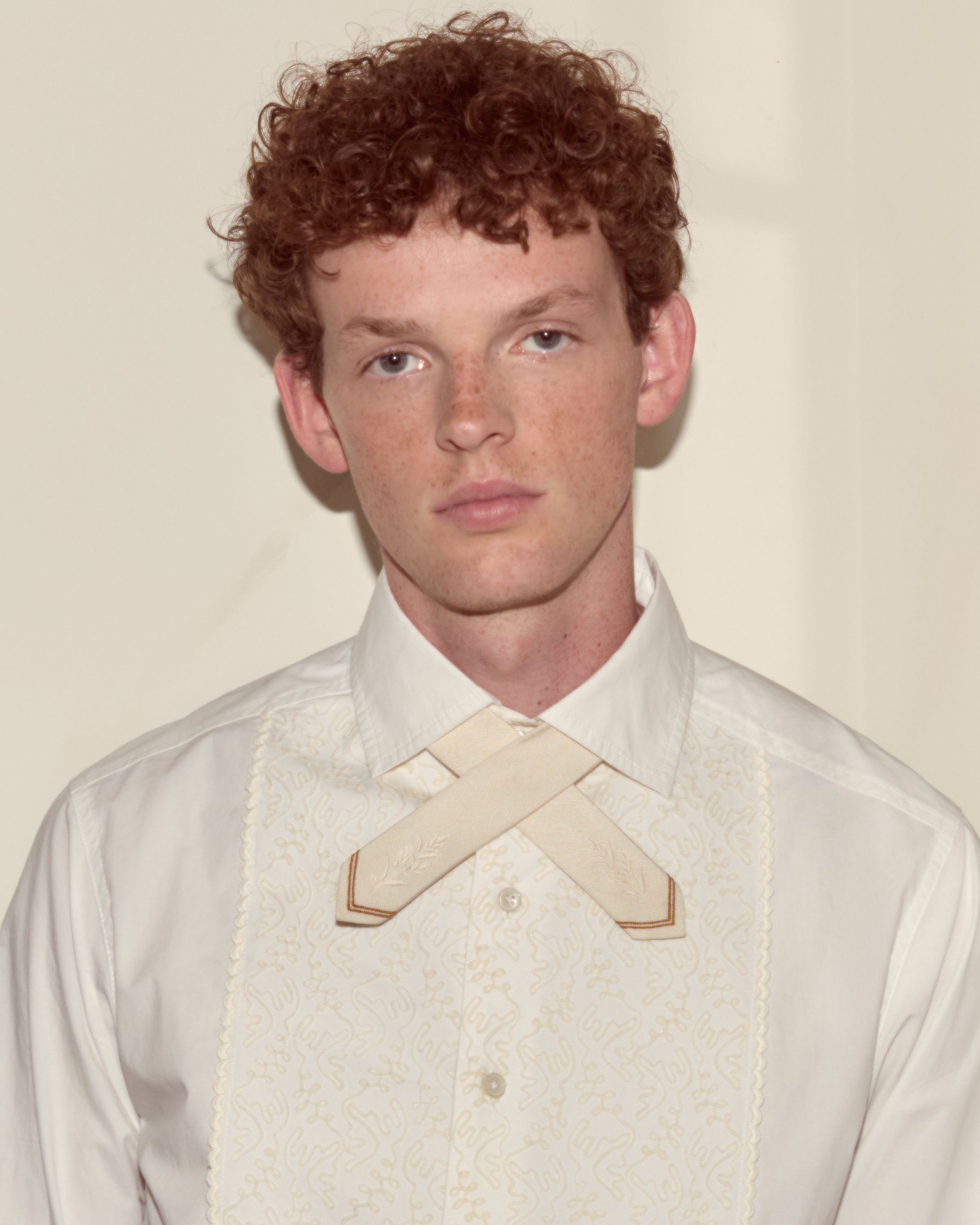 Meadow Cross Tie - Cream | Modern Menswear by yycbvcnbmmnbm