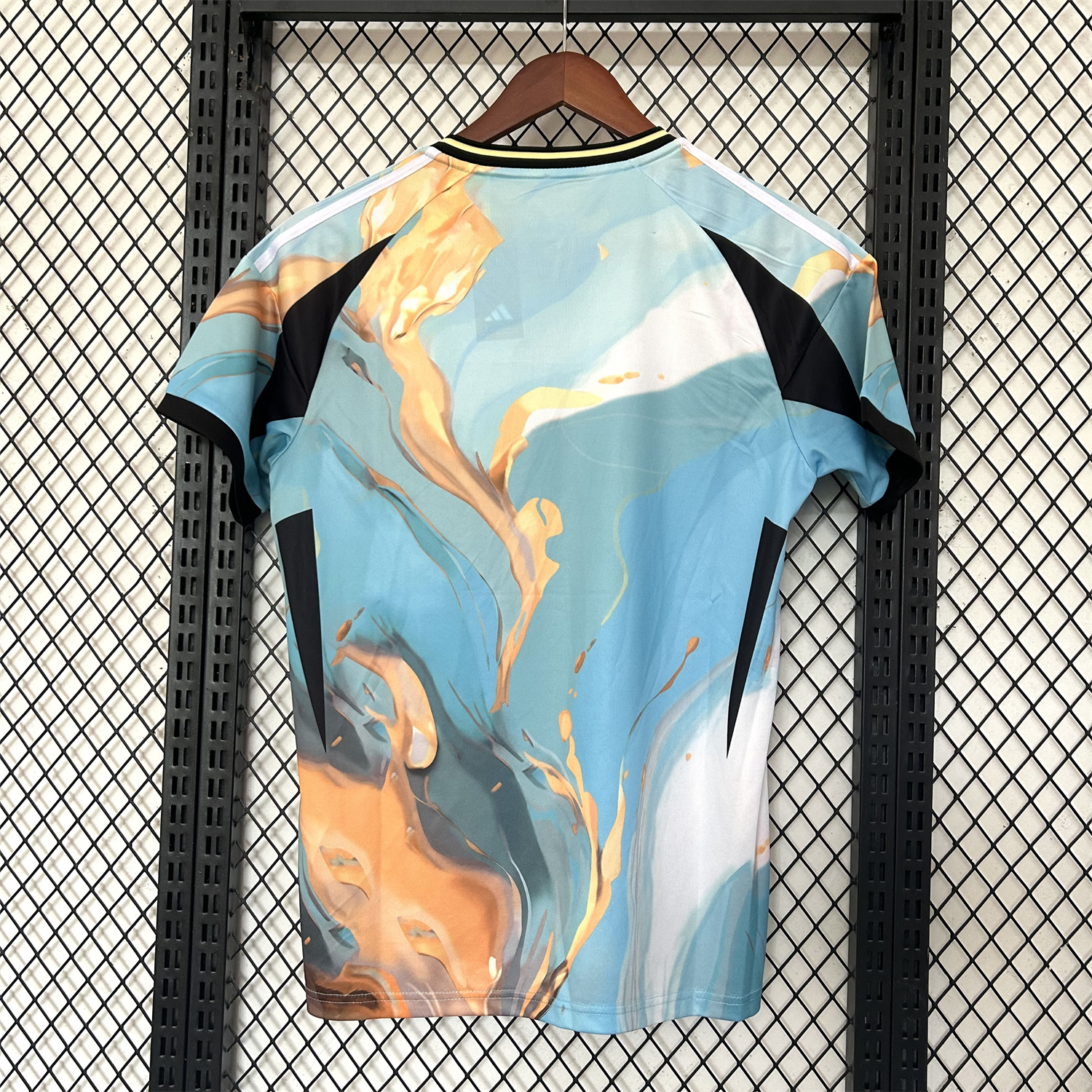 AlphaJersey-Argentina 25-26 Blue and Gold Marble Pattern Special Jersey - Fans Version