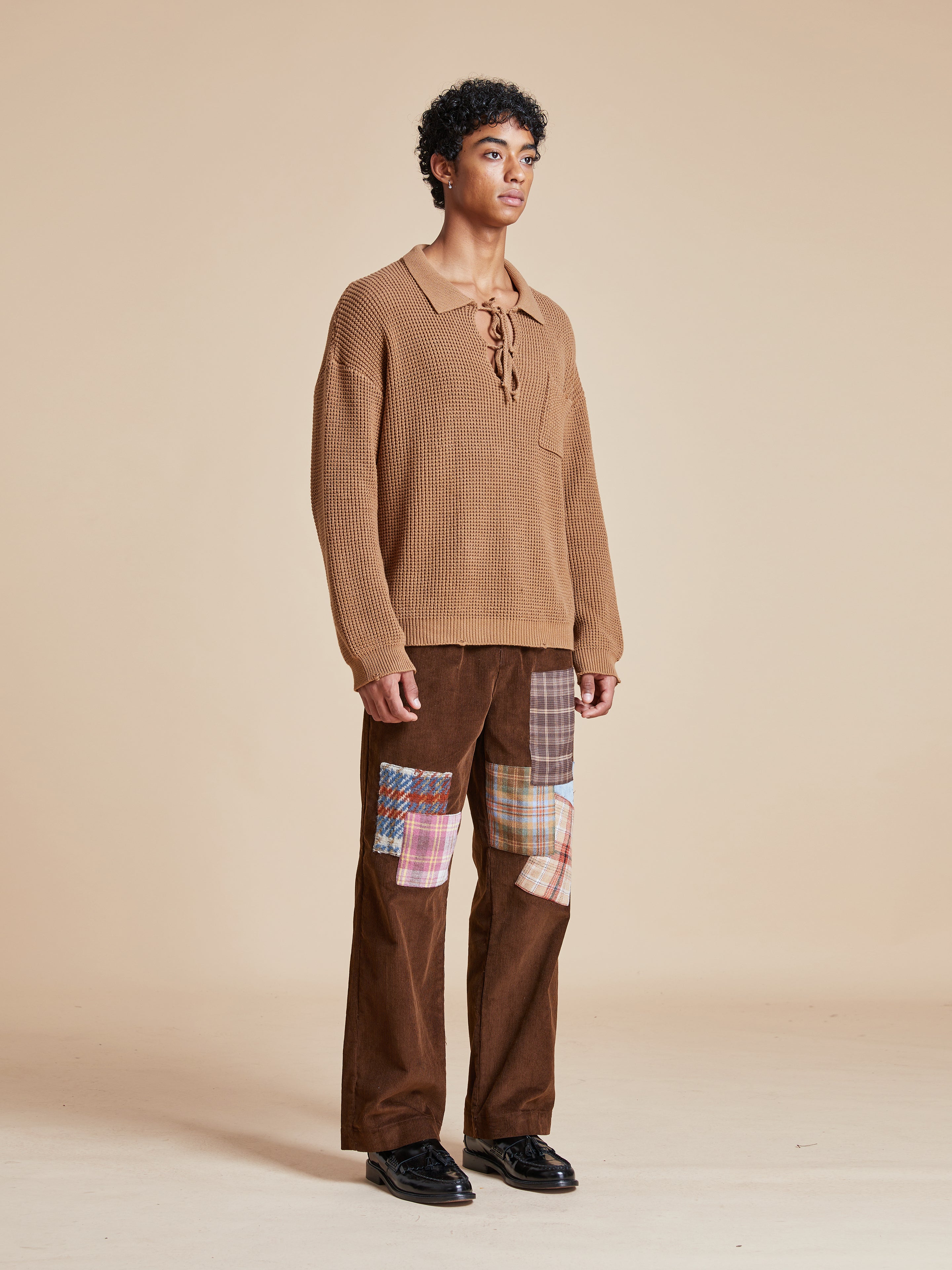 Tie-Collar Knit Sweater | Modern Menswear by yycbvcnbmmnbm