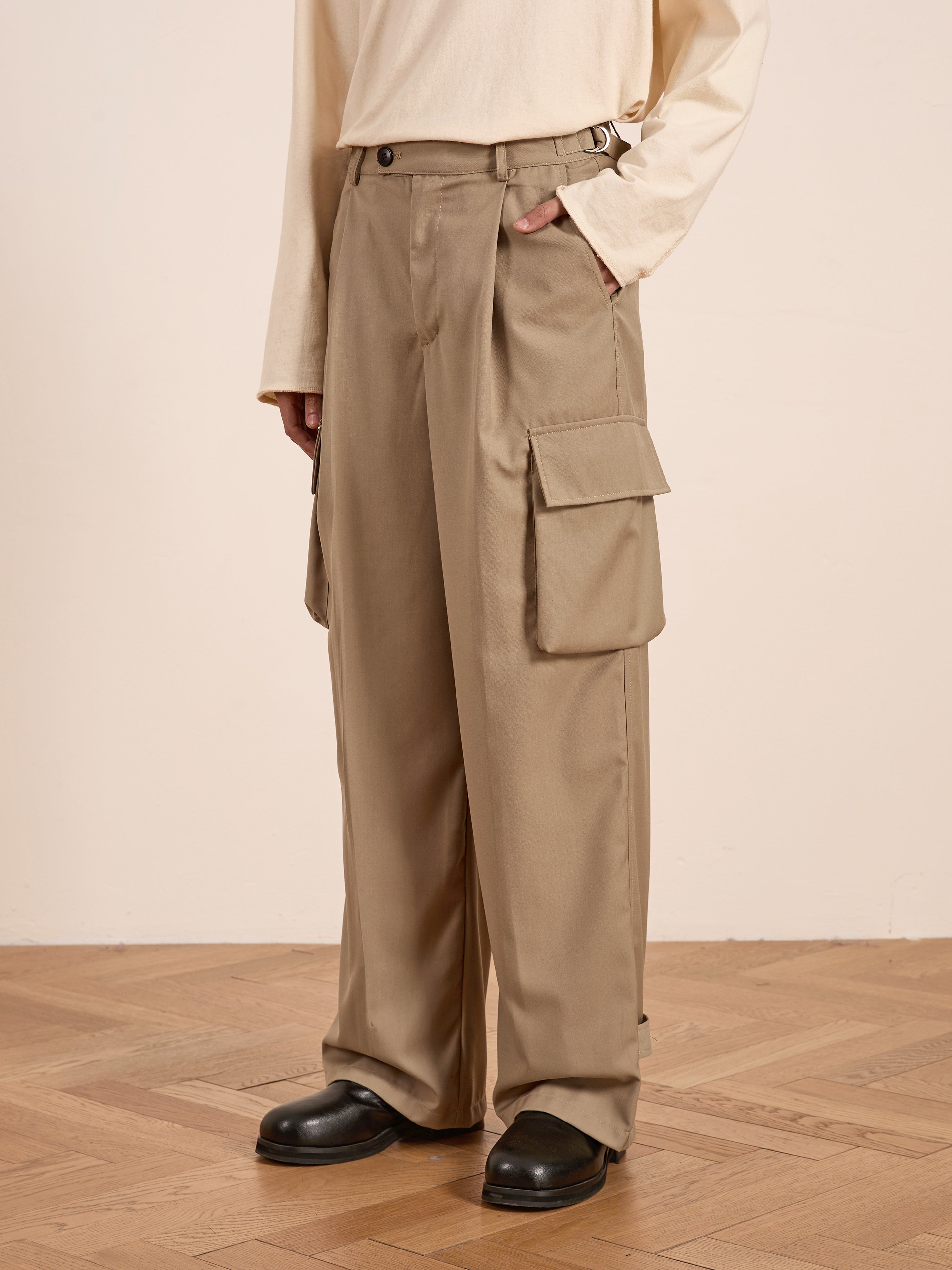 Hava Pleated Cargo Trousers | Modern Menswear by yycbvcnbmmnbm