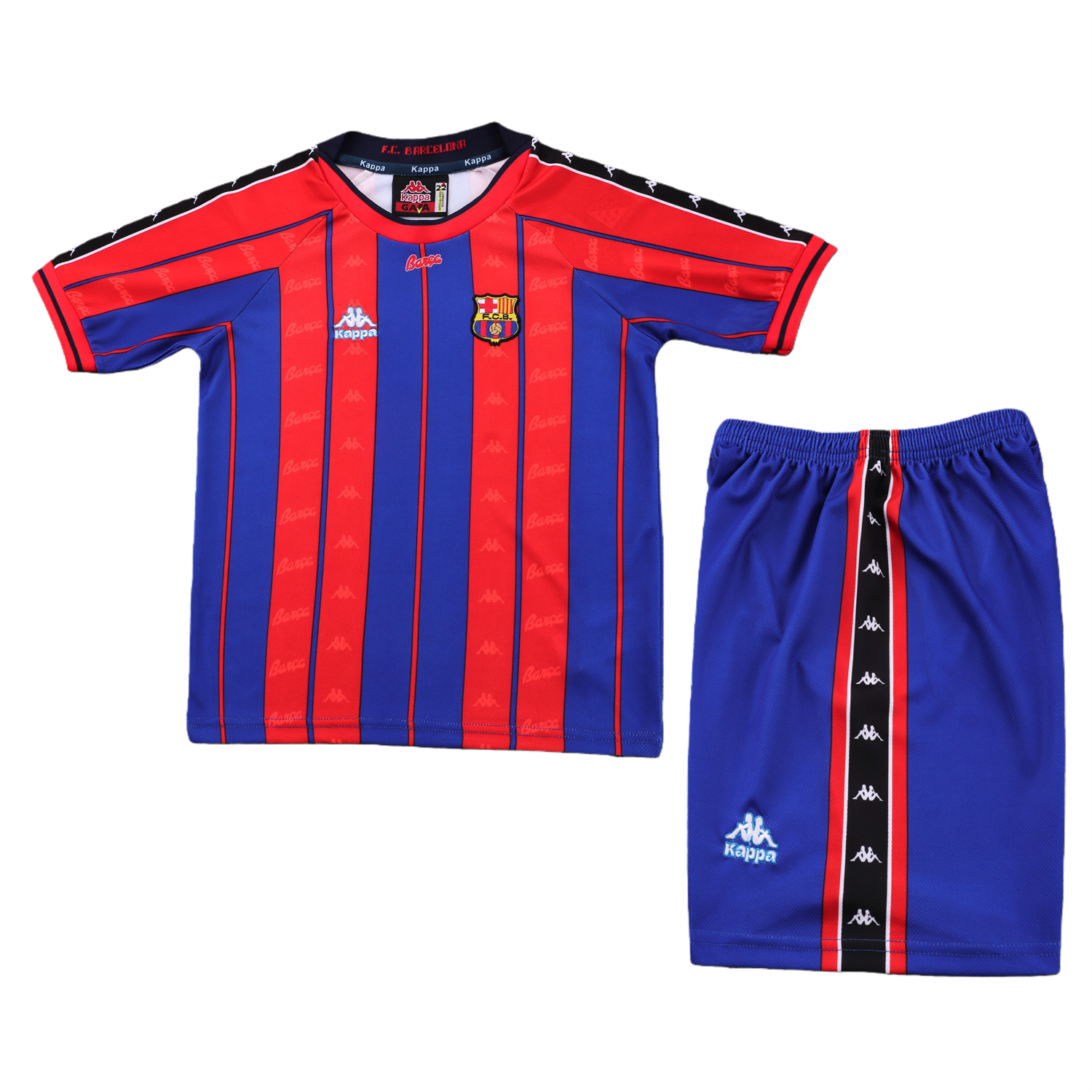AlphaJersey-Retro Barcelona 1997-98 Home Kids Kit