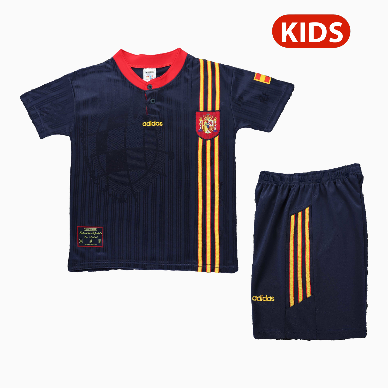 AlphaJersey-Retro Spain 1996 Away Kids Kit