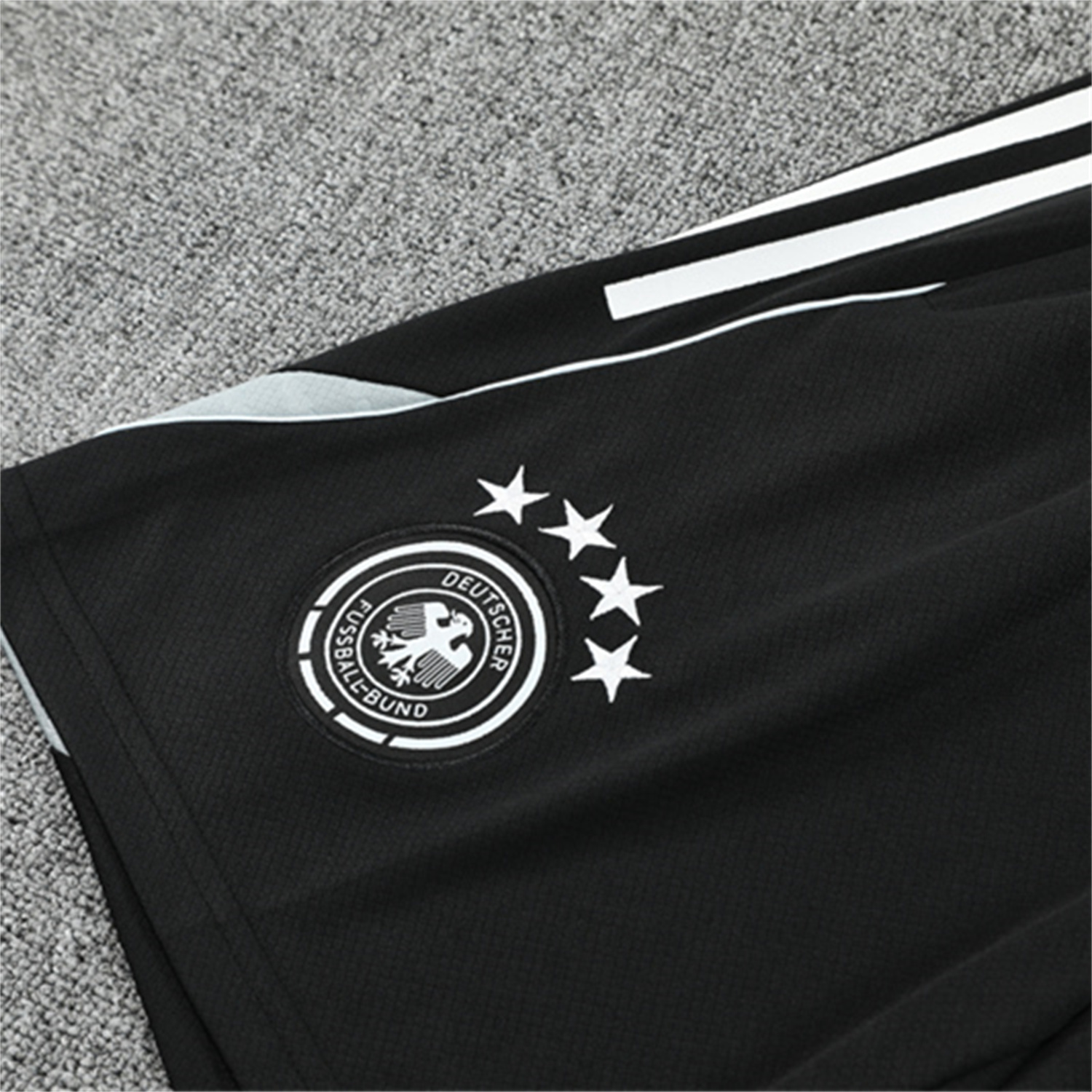 AlphaJersey-Germany 25-26 Short-Sleeve Training Set - Black Short Sleeve & Black Shorts