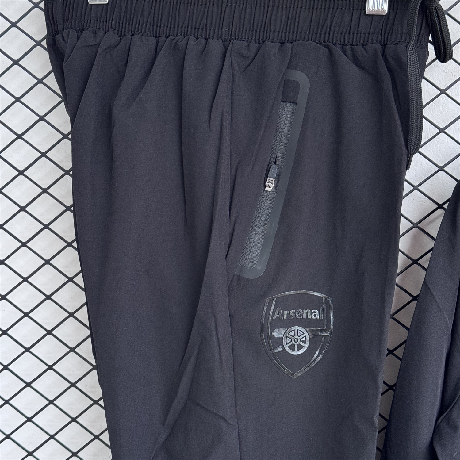 AlphaJersey-Arsenal 25-26 Windbreaker Training Set - Pure Black Top and Pants