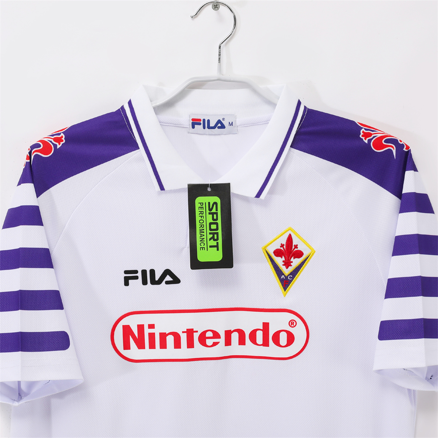 AlphaJersey-Retro Fiorentina 1998-99 Away White Jersey