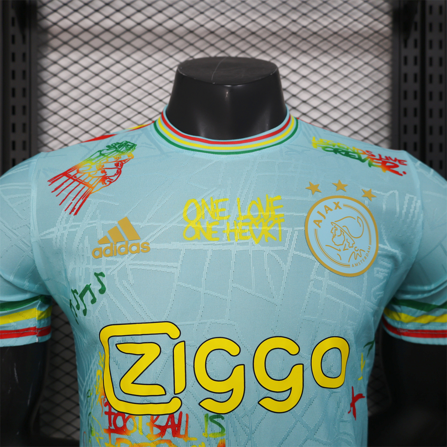 AlphaJersey-Ajax x B-O-B Marly 25-26 Light Blue Special Edition Jersey - Player Version
