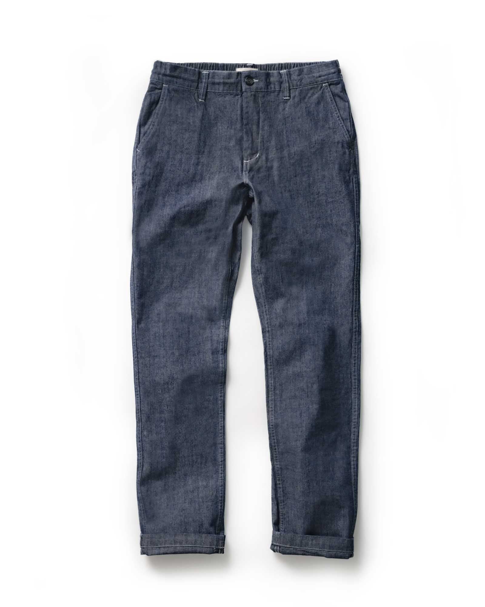 The Easy Pant in Washed Indigo Chambray | Modern Menswear by yycbvcnbmmnbm