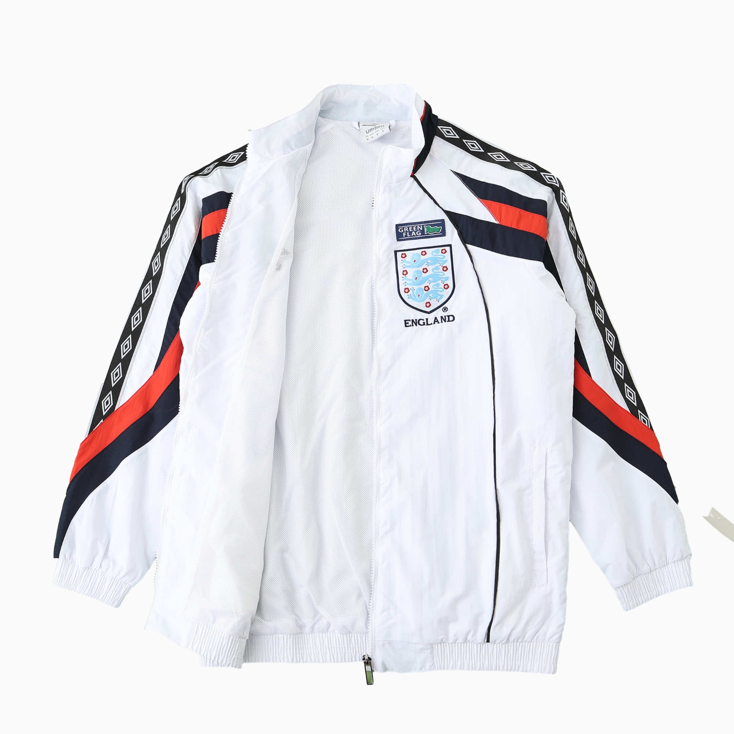 AlphaJersey-Retro England 1998 White Windbreaker