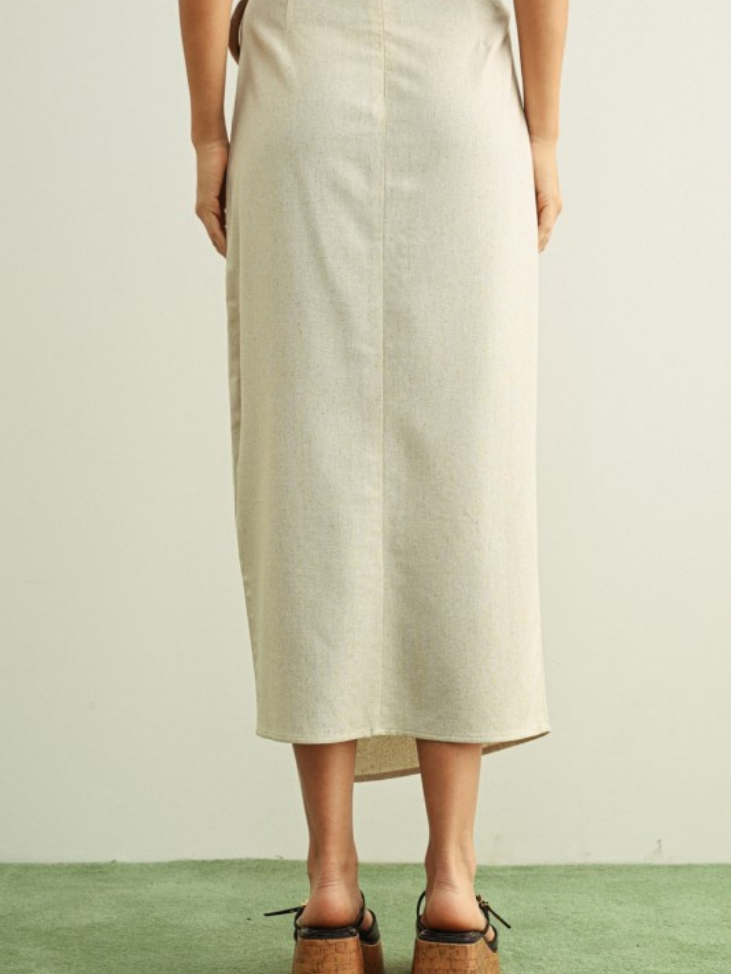Linen Wrap Maxi Skirt | Elegant Women's Fashion by coolavocek